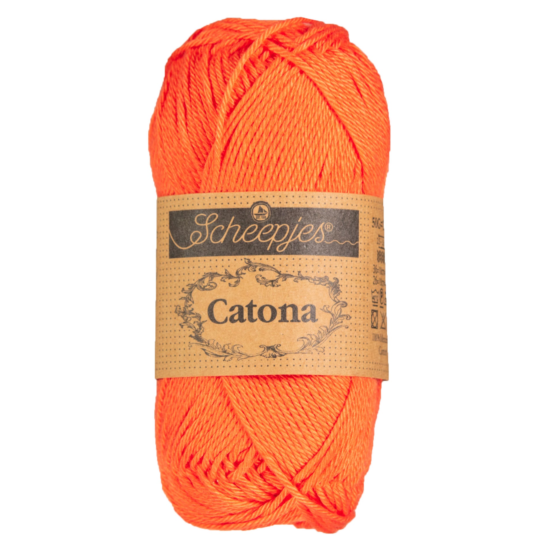 Scheepjes Catona Yarn - 189 Royal Orange - Zoom Image
