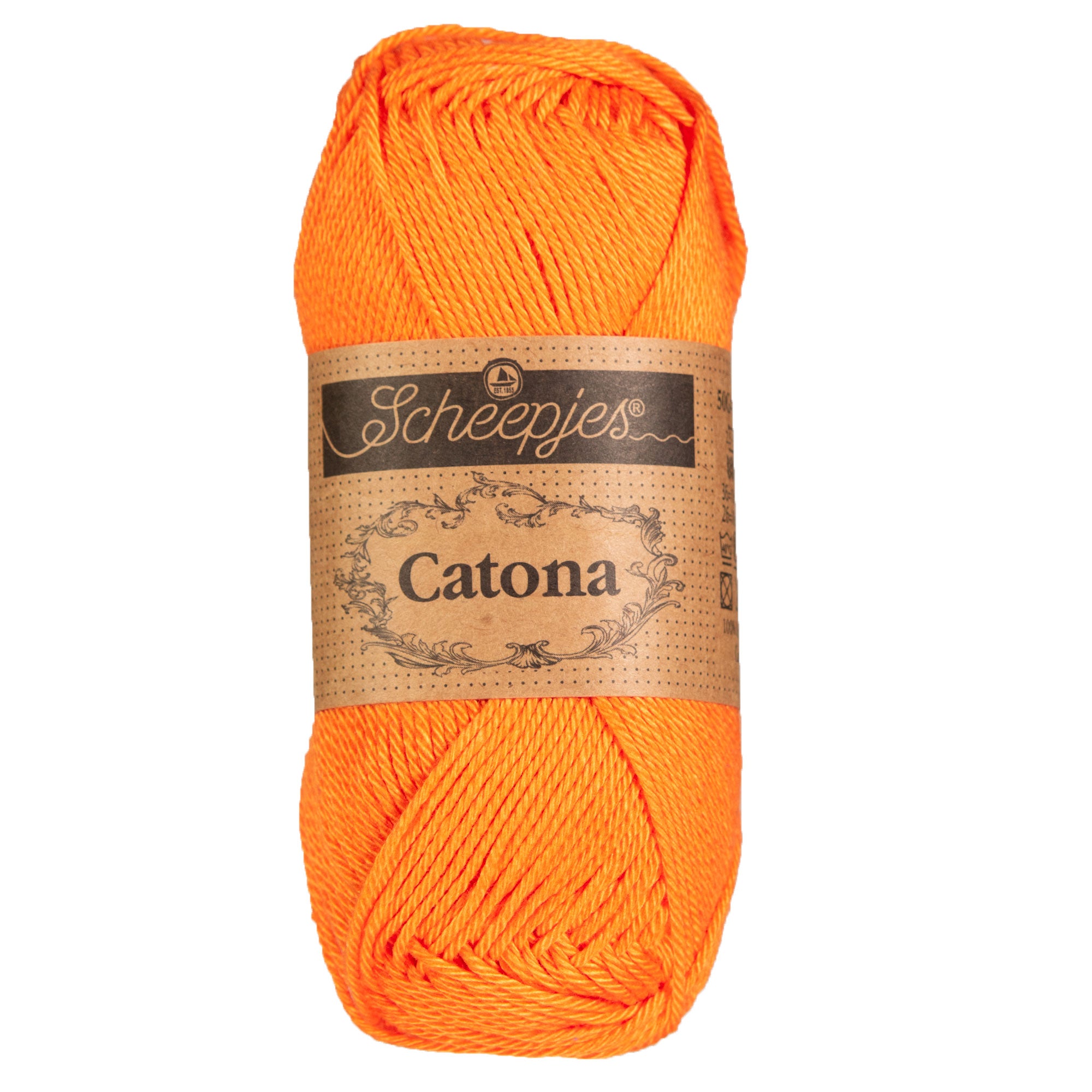 Scheepjes Catona Yarn - 281 Tangerine - Zoom Image