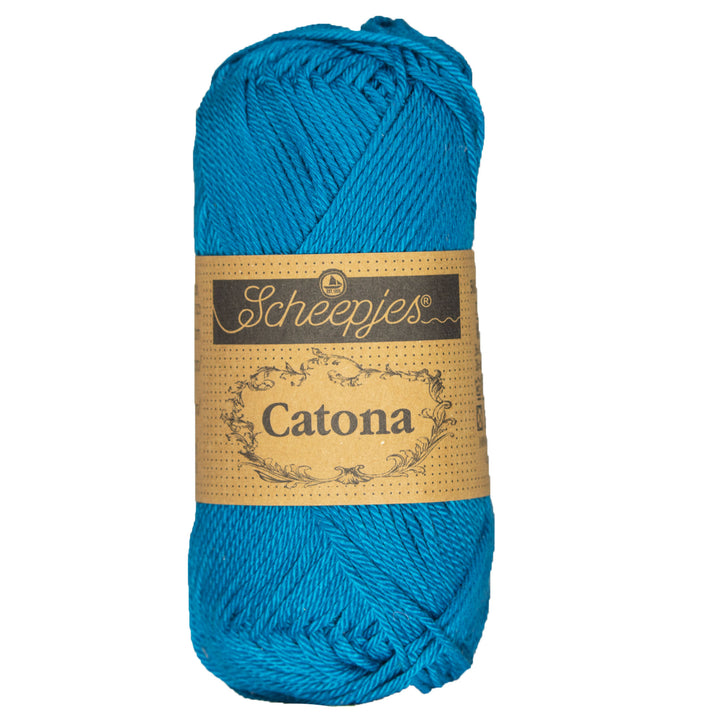Scheepjes Catona Yarn - 400 Petrol Blue - Zoom Image