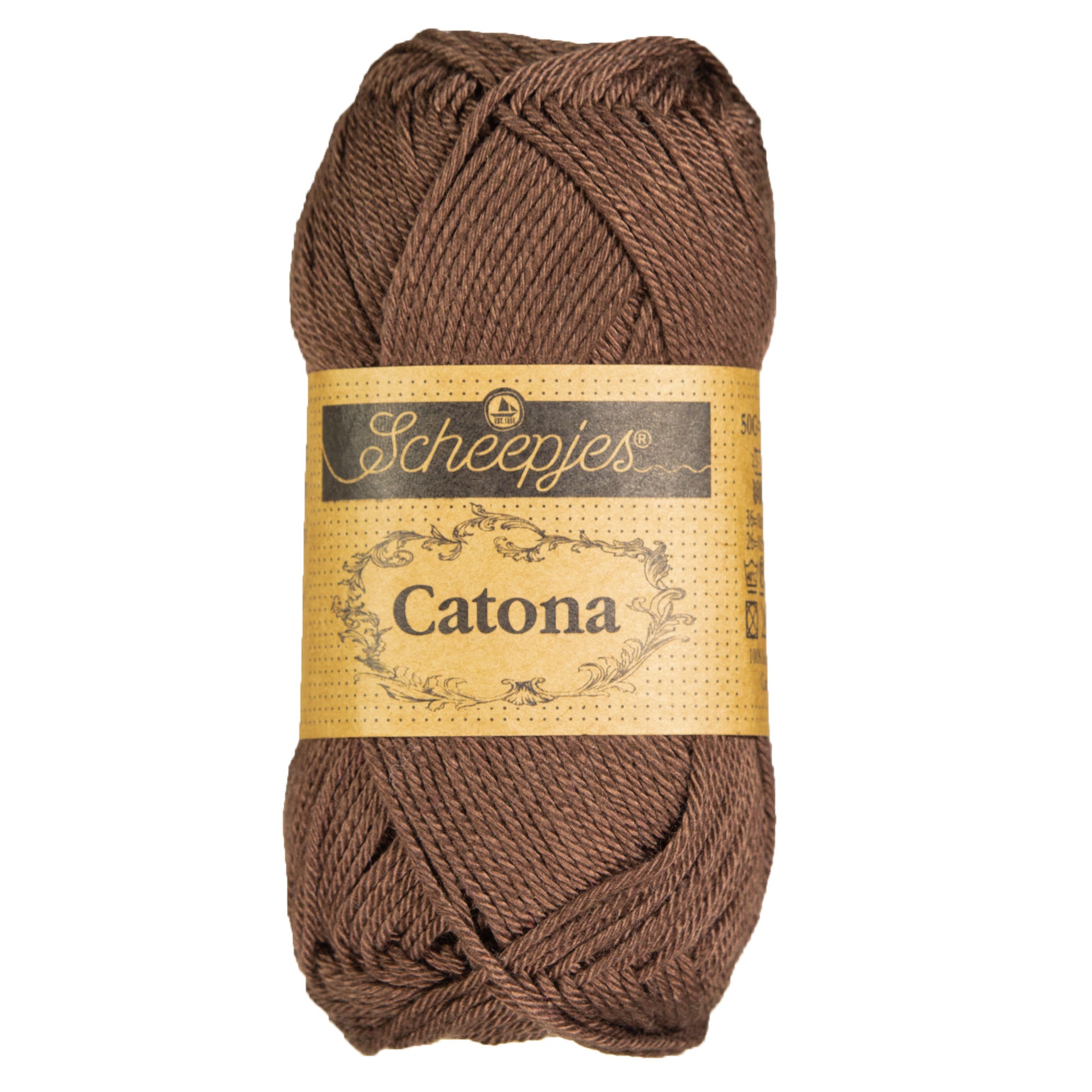 Scheepjes Catona Yarn - 162 Black Coffee - Zoom Image
