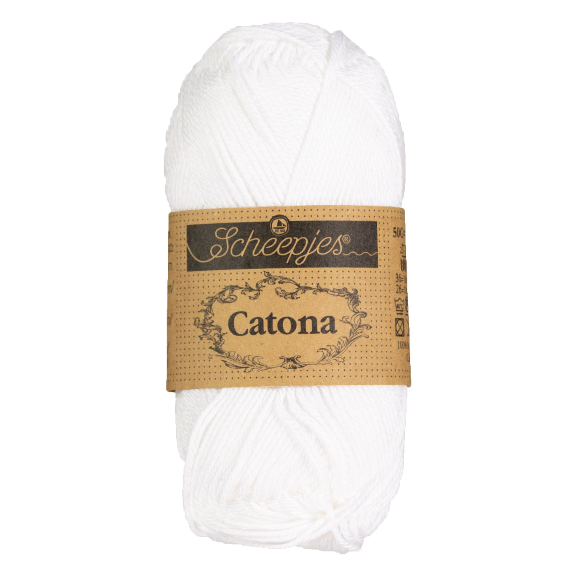 Scheepjes Catona Yarn - 106 Snow White - Zoom Image
