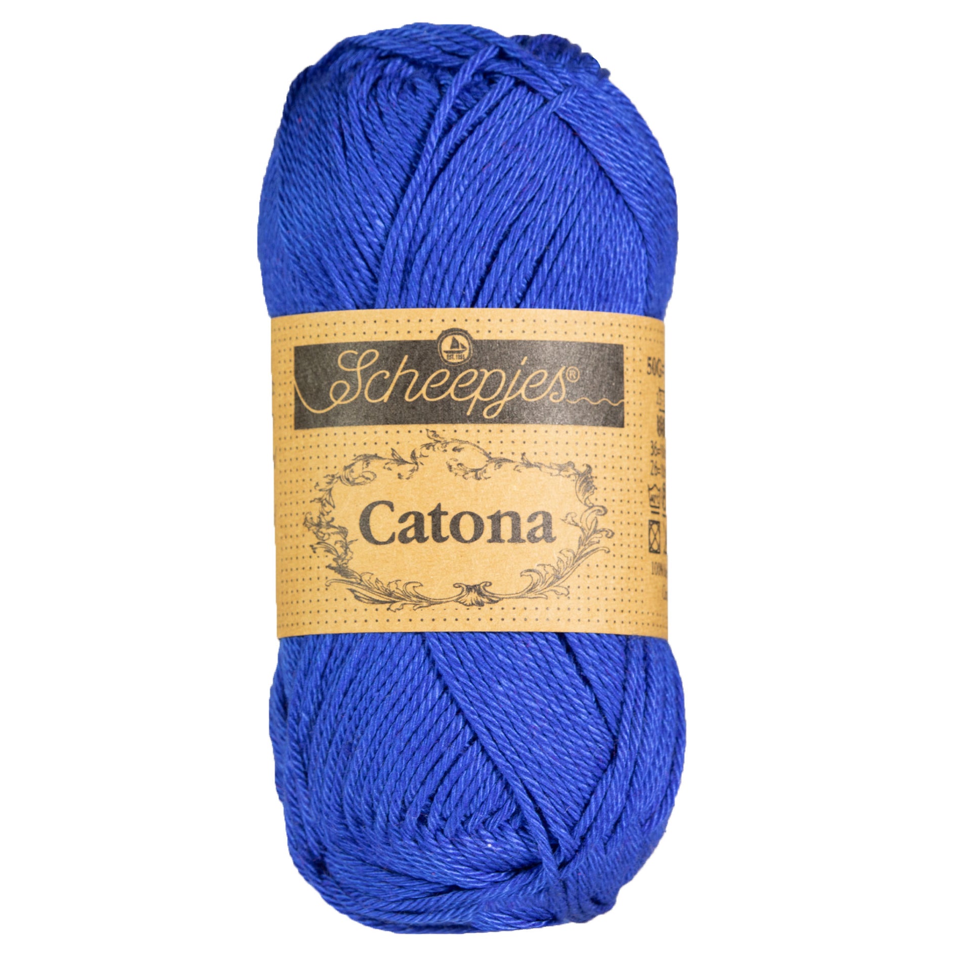 Scheepjes Catona Yarn - 201 Electric Blue - Zoom Image
