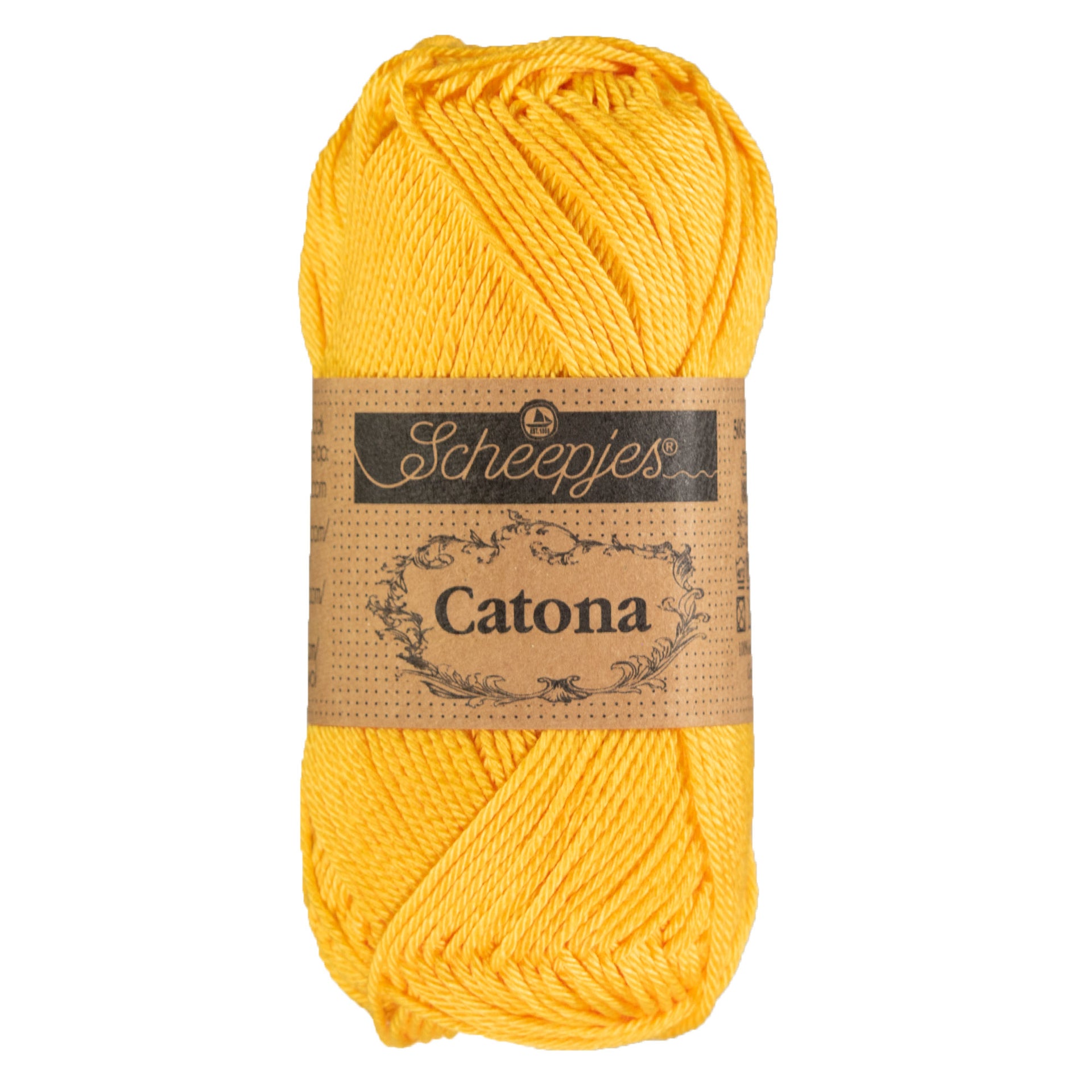 Scheepjes Catona Yarn - 208 Yellow Gold - Zoom Image

