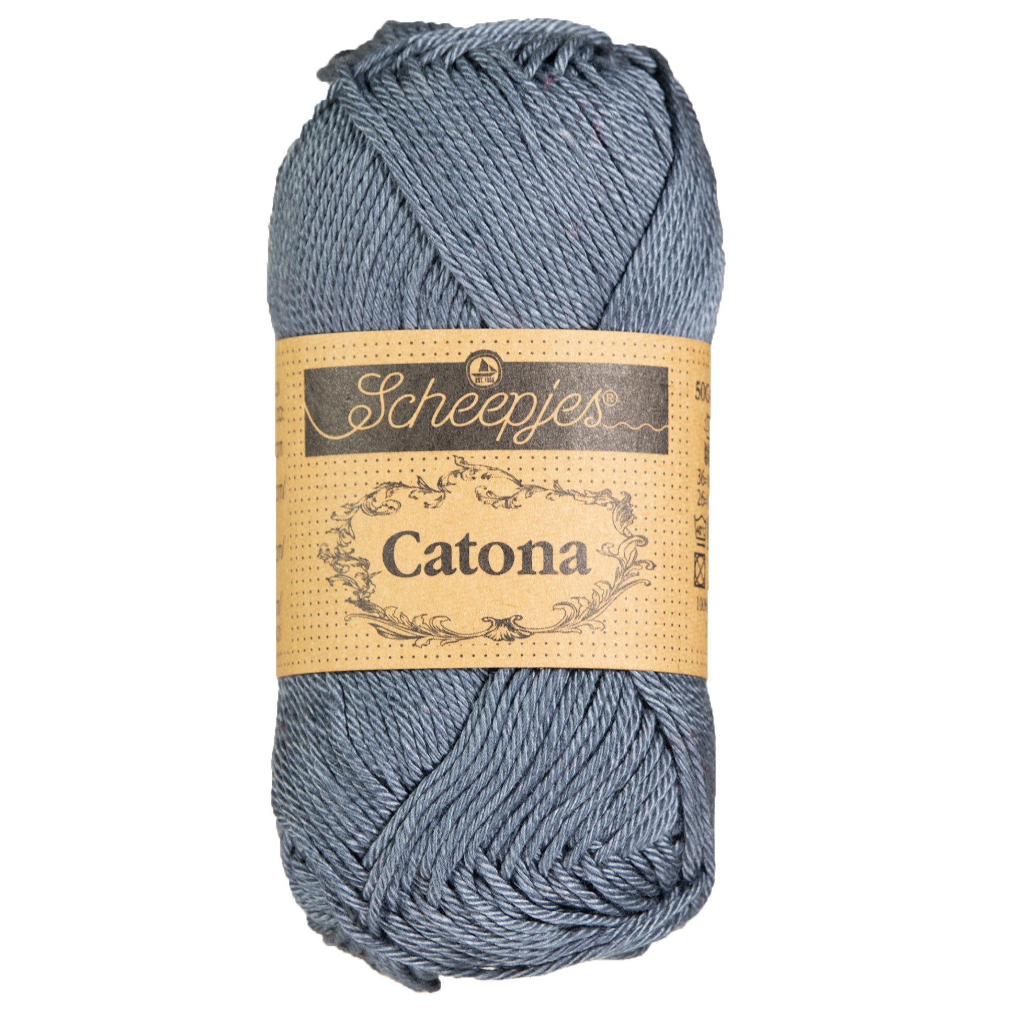 Scheepjes Catona Yarn - 393 Charcoal - Zoom Image