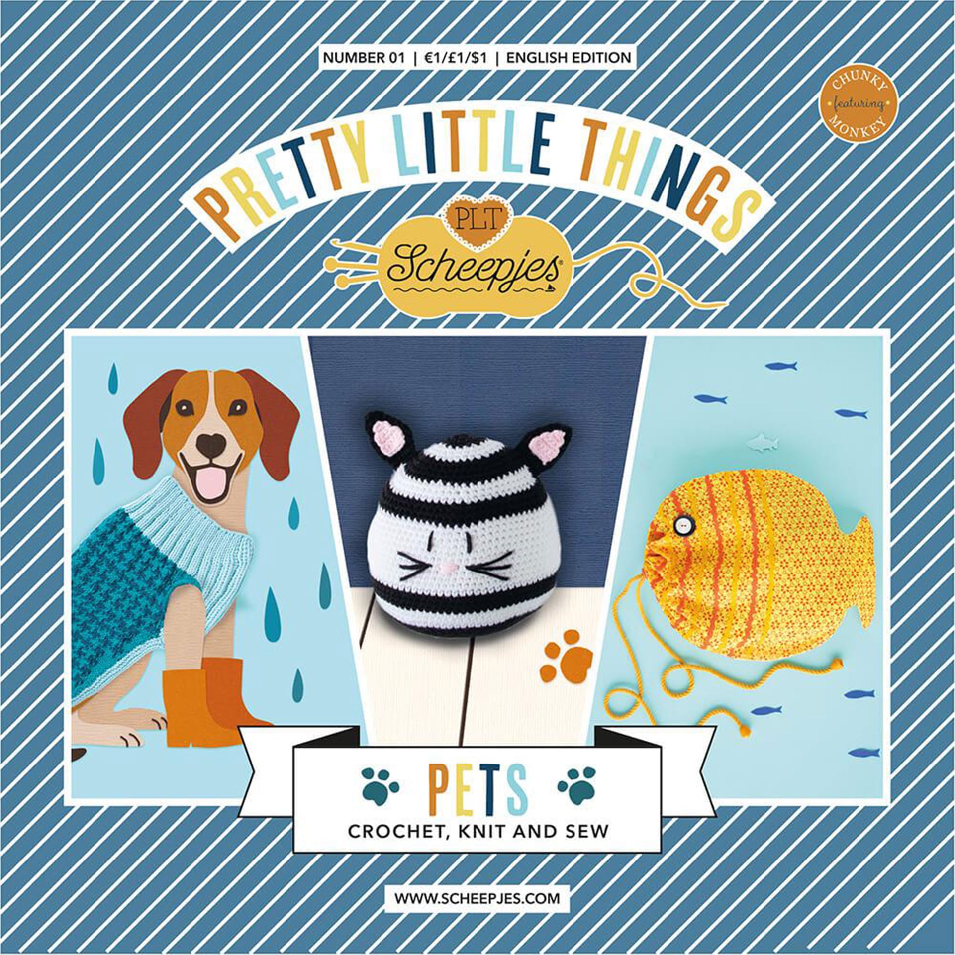 Scheepjes Pretty Little Things Patterns - No 1. Pets - Zoom Image

