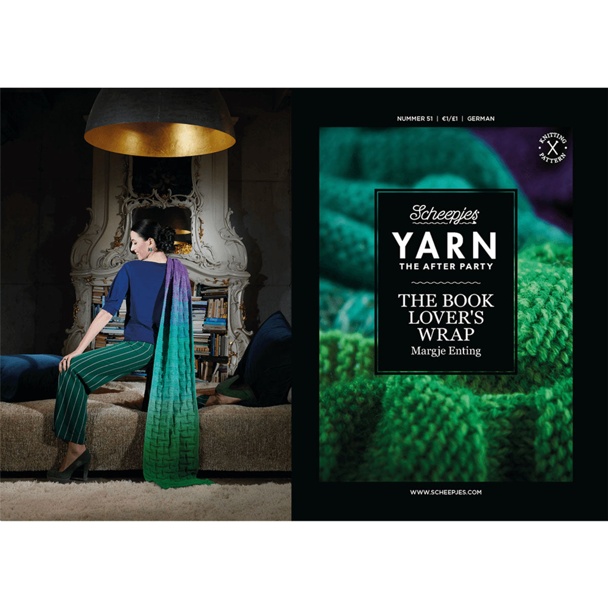 Scheepjes YARN The After Party Patterns - 51 Book Lover's Wrap - Extra Image

