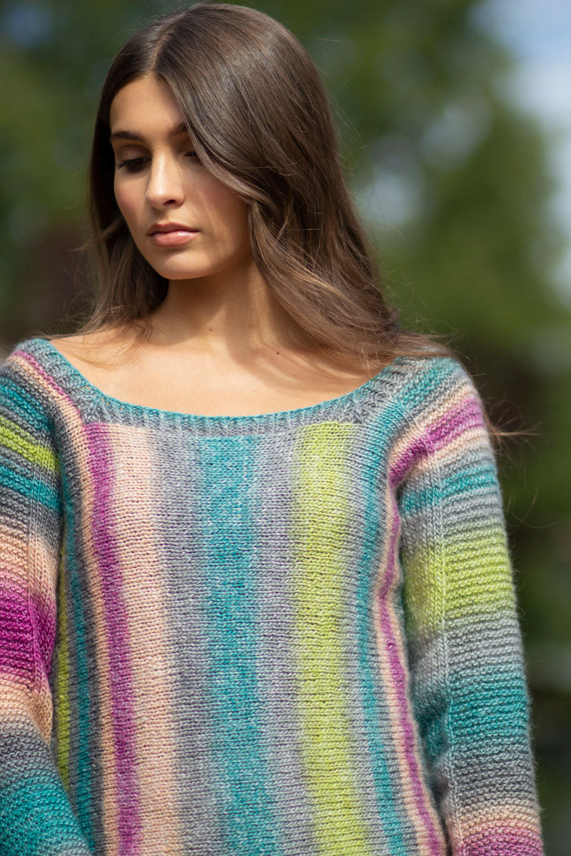 Universal Yarn Colorburst - Chroma Collection Patterns - Sweep Pullover - PDF Download - Extra Image
