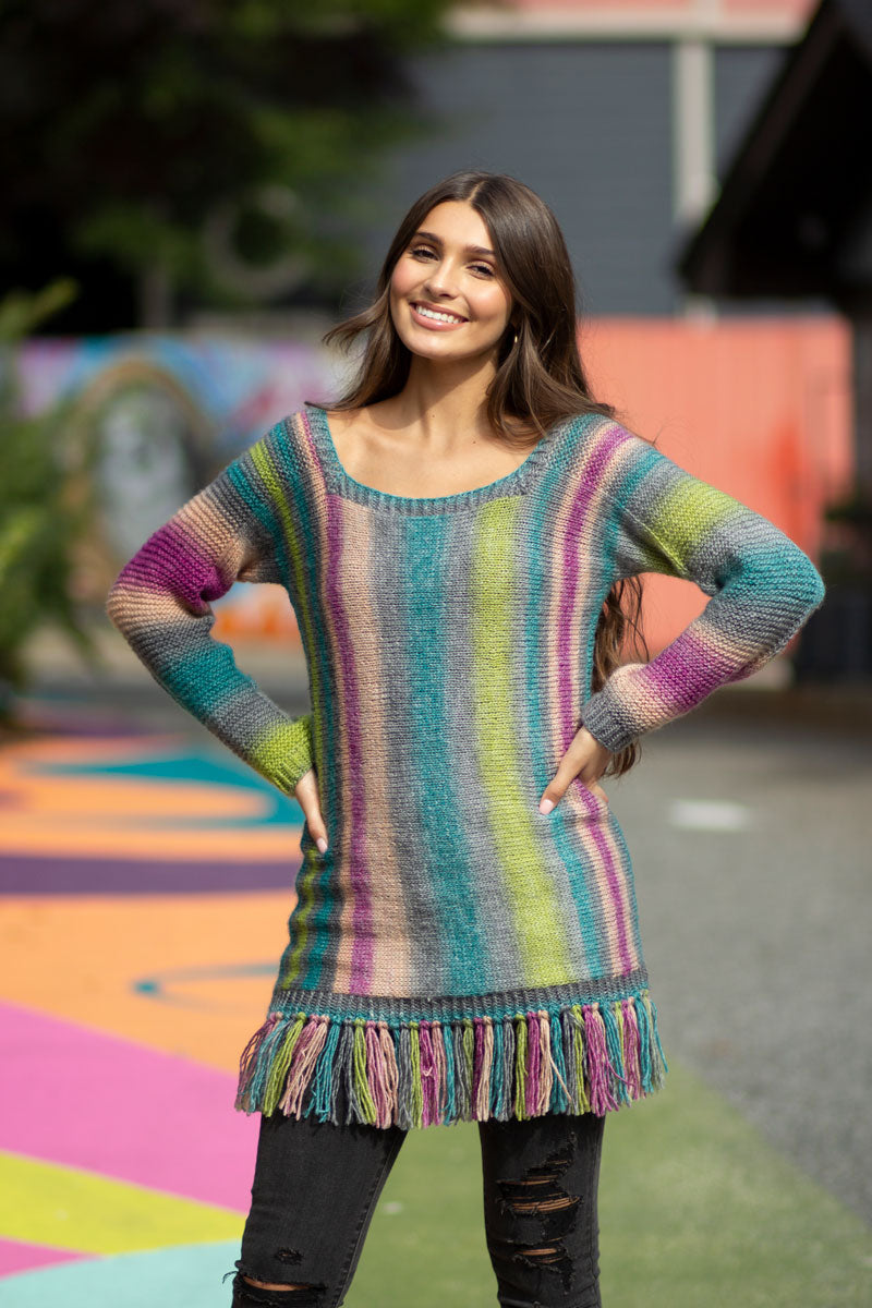 Universal Yarn Colorburst - Chroma Collection Patterns - Sweep Pullover - PDF Download - Extra Image
