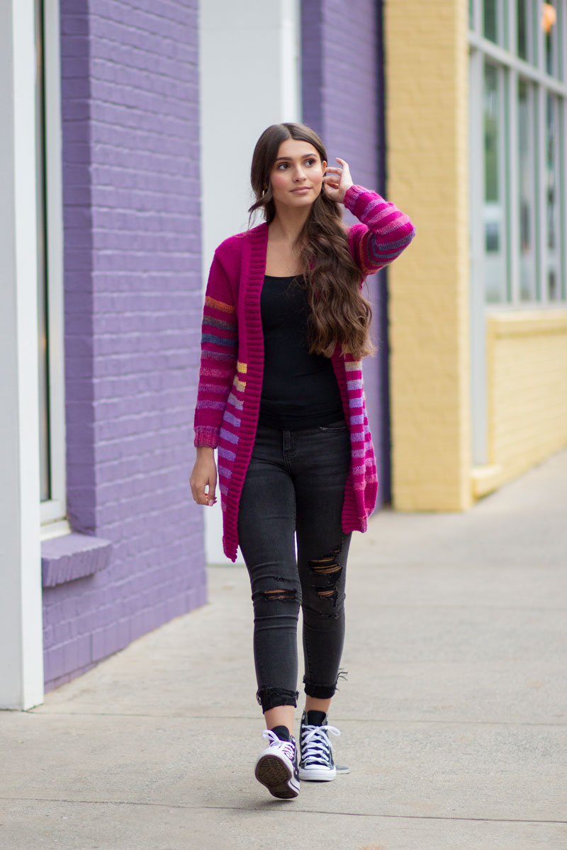 Universal Yarn Colorburst - Chroma Collection Patterns - Virtuoso Cardigan - PDF Download - Extra Image
