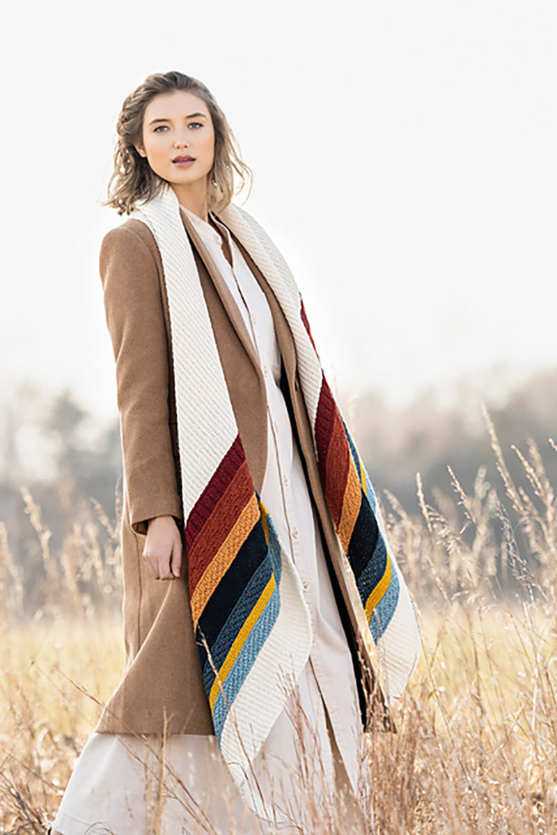 Blue Sky Fibers Traveler's Series Patterns - Gresham Wrap - PDF Download - Extra Image

