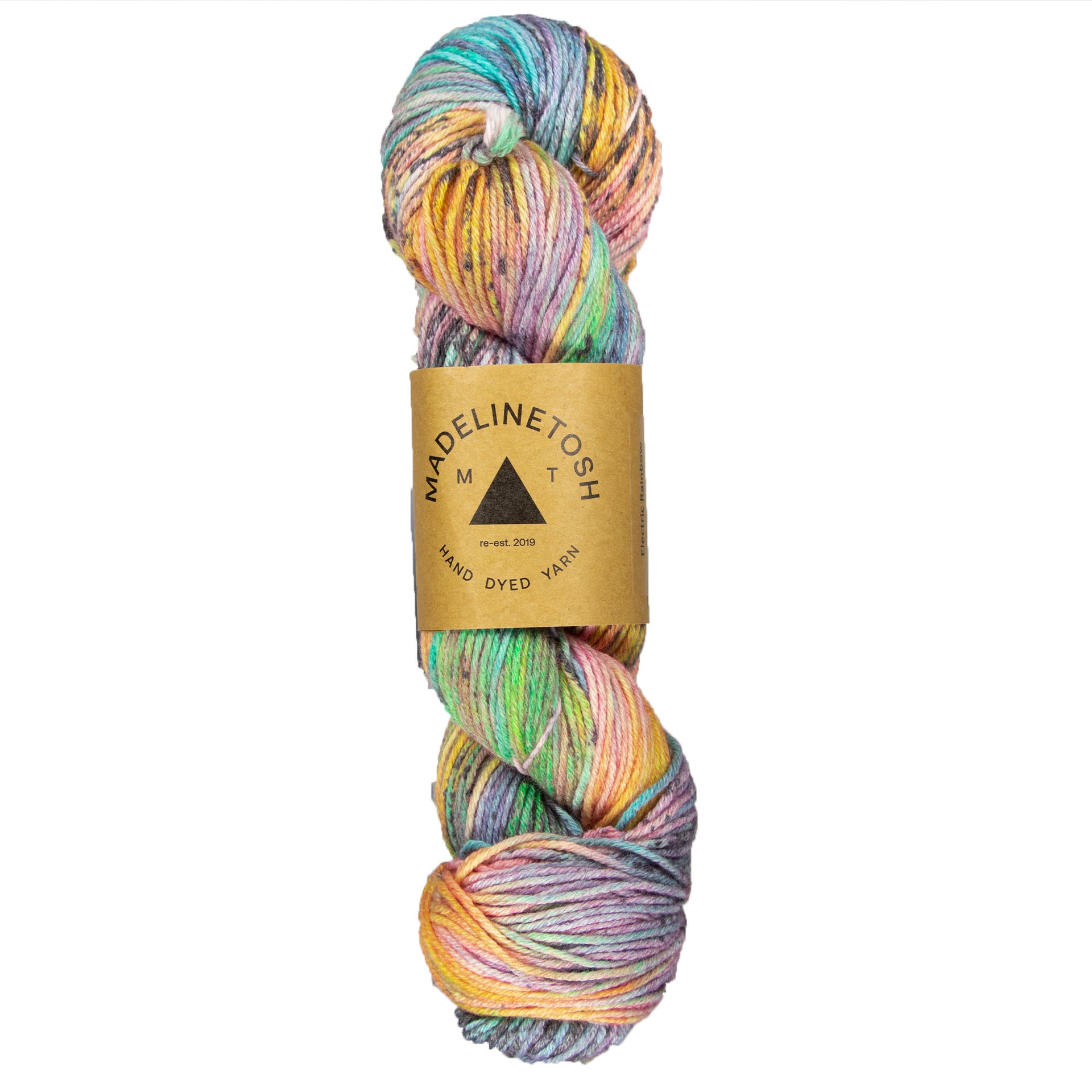 Madelinetosh Wool + Cotton Yarn - Electric Rainbow - Zoom Image
