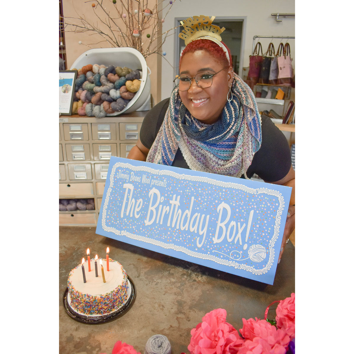 Jimmy Beans Wool Birthday Box Kits - Birthday Suit (Purples) - Extra Image