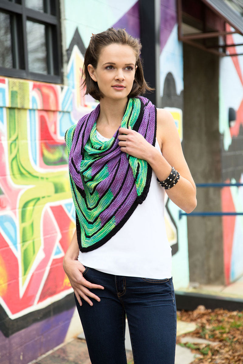 Universal Yarn Bamboo Pop - Adult Patterns - Staggered Shawl - PDF Download - Extra Image
