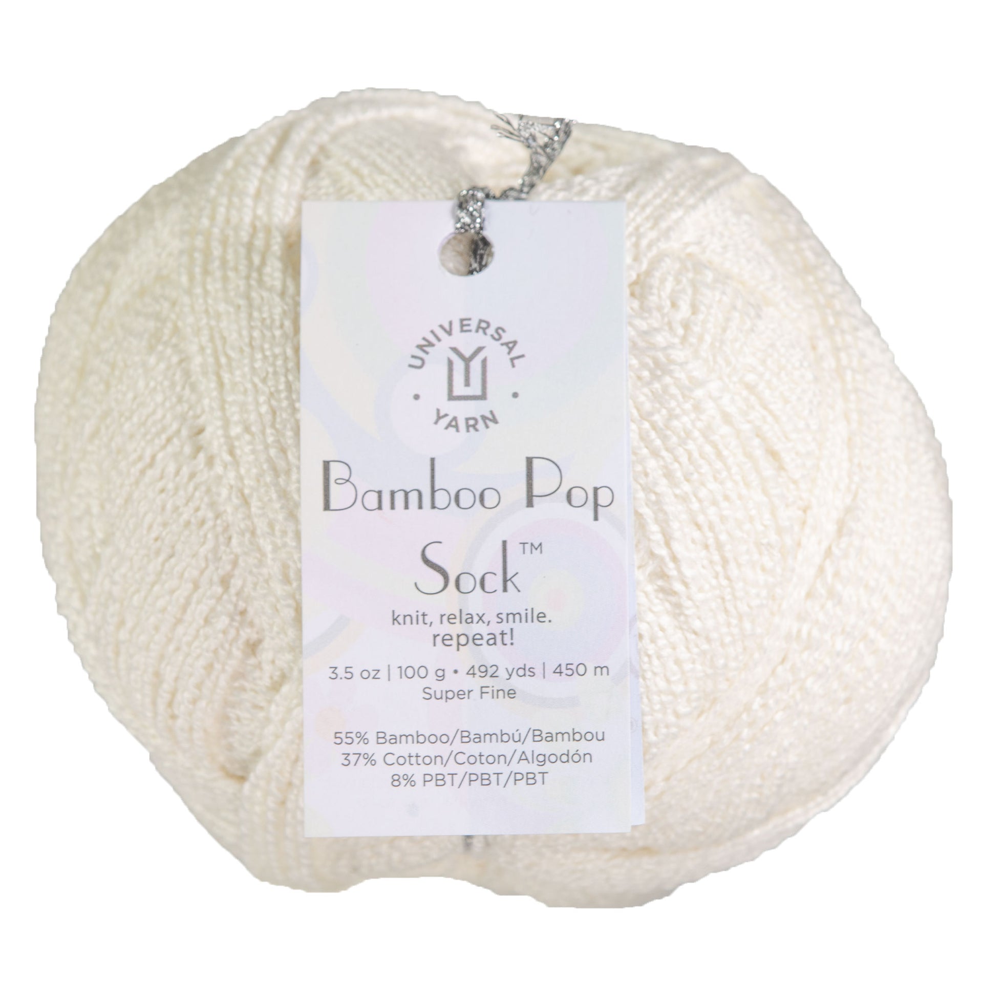 Universal Yarn Bamboo Pop Socks Yarn - 602 Foam - Zoom Image
