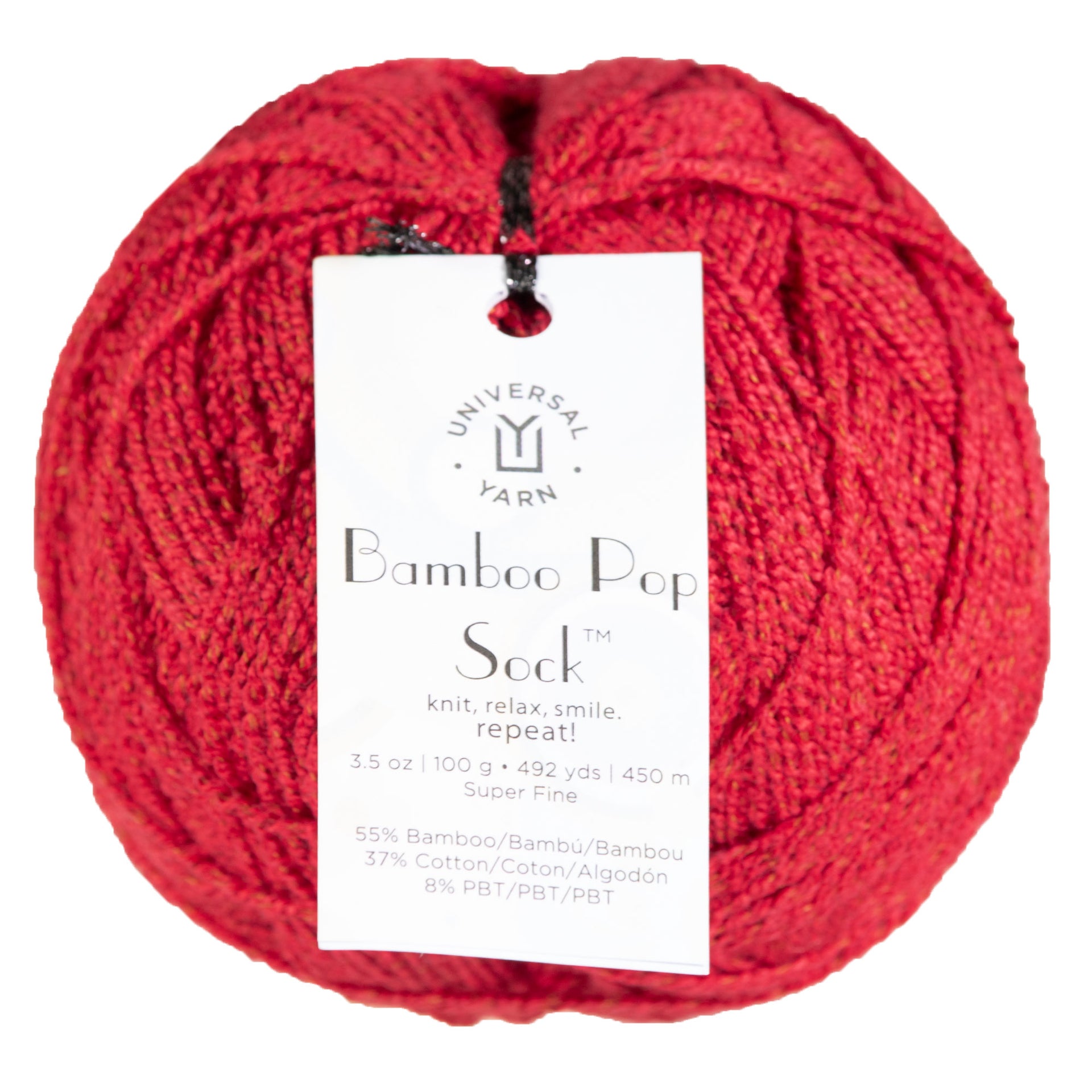 Universal Yarn Bamboo Pop Socks Yarn - 608 Pomegranate - Zoom Image
