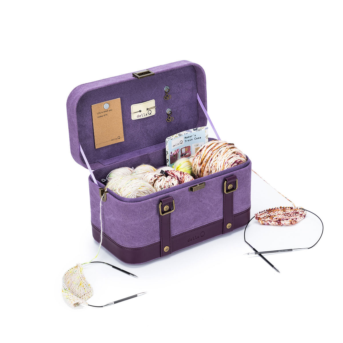 della Q Maker's Train Case - Maroon - Extra Image