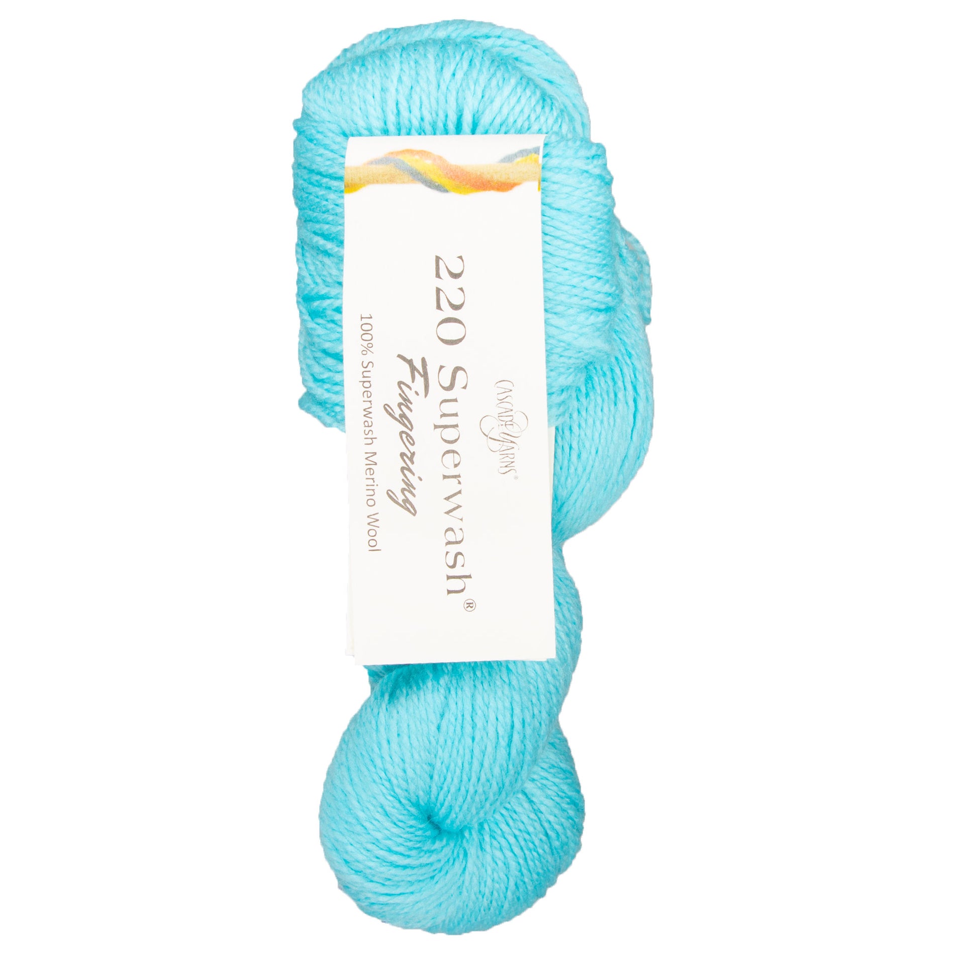 Cascade Yarns 220 Superwash Fingering Yarn - 36 Aqua - Zoom Image
