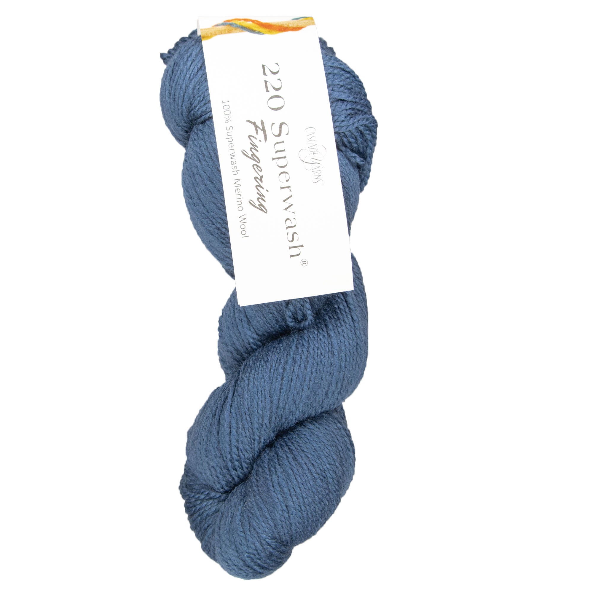 Cascade Yarns 220 Superwash Fingering Yarn - 52 Blue Indigo - Zoom Image