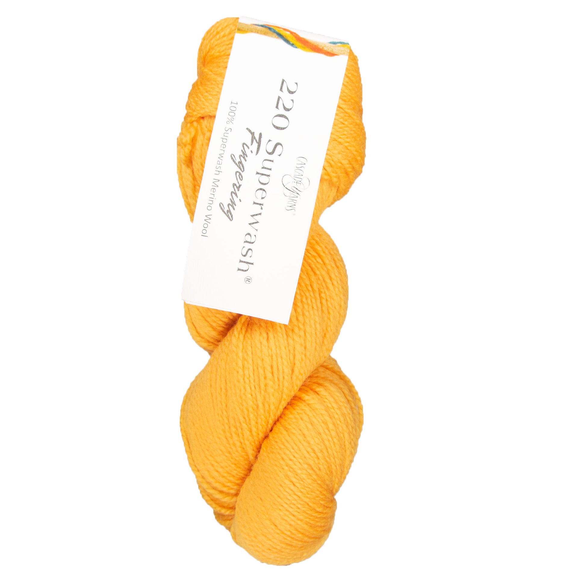 Cascade Yarns 220 Superwash Fingering Yarn - 83 Cadmium Yellow - Zoom Image
