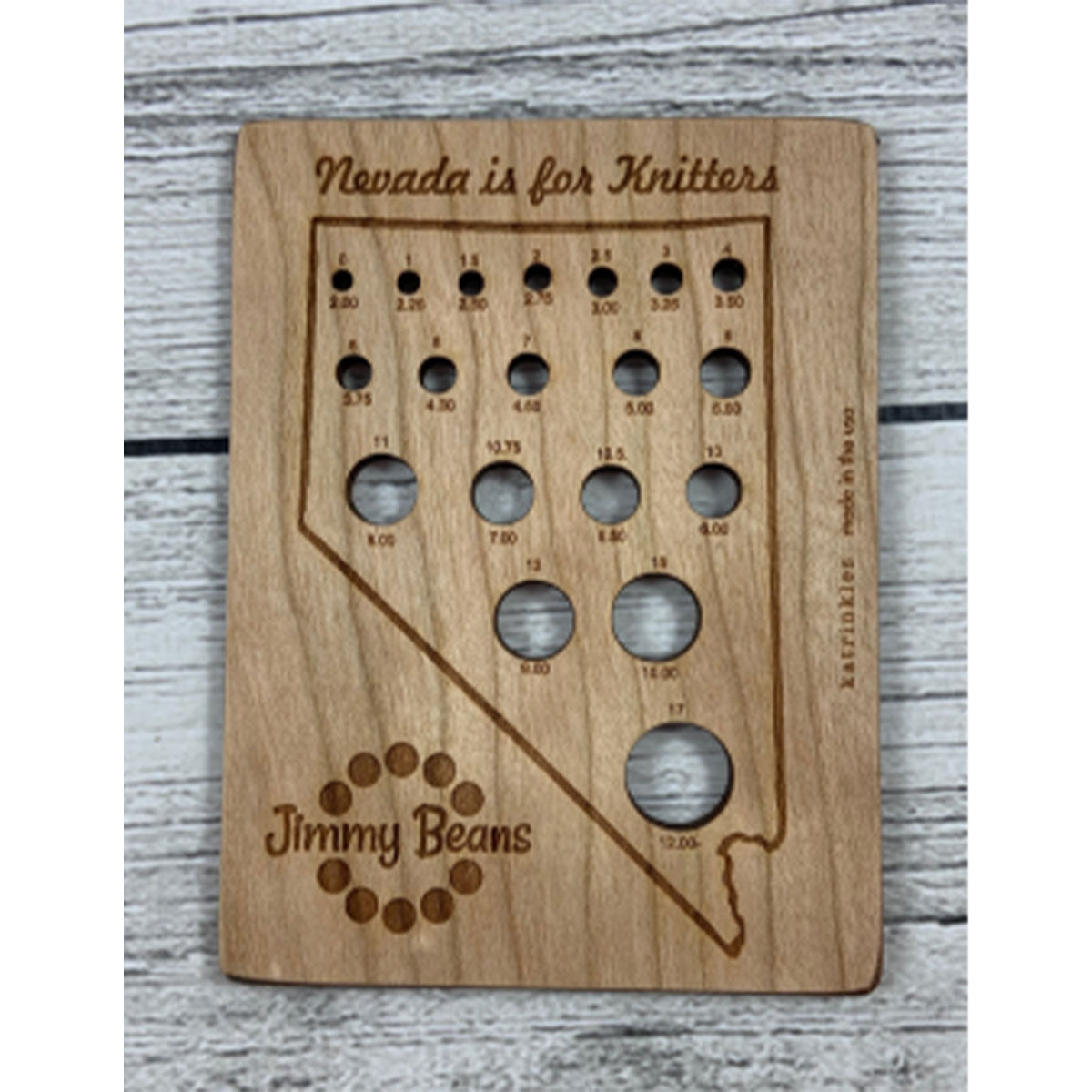 Katrinkles Jimmy Beans Wool Logo Needle Gauge - Nevada - Extra Image
