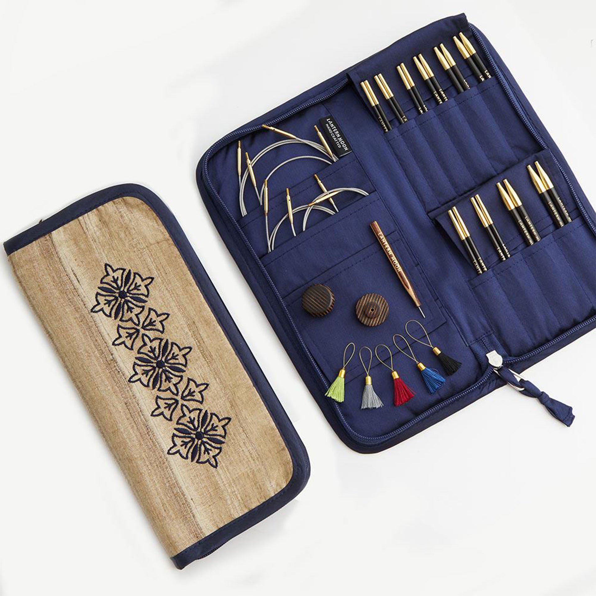 Lantern Moon Ebony Interchangeable Needle Sets - Heirloom - 5 Inch Tips US 2.5-11 - Zoom Image
