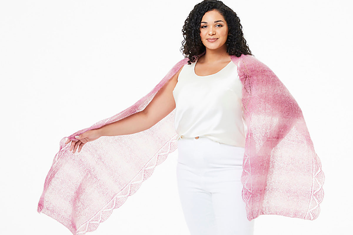 Rowan Kidsilk Haze Colour Patterns - Edie Wrap - PDF Download - Extra Image
