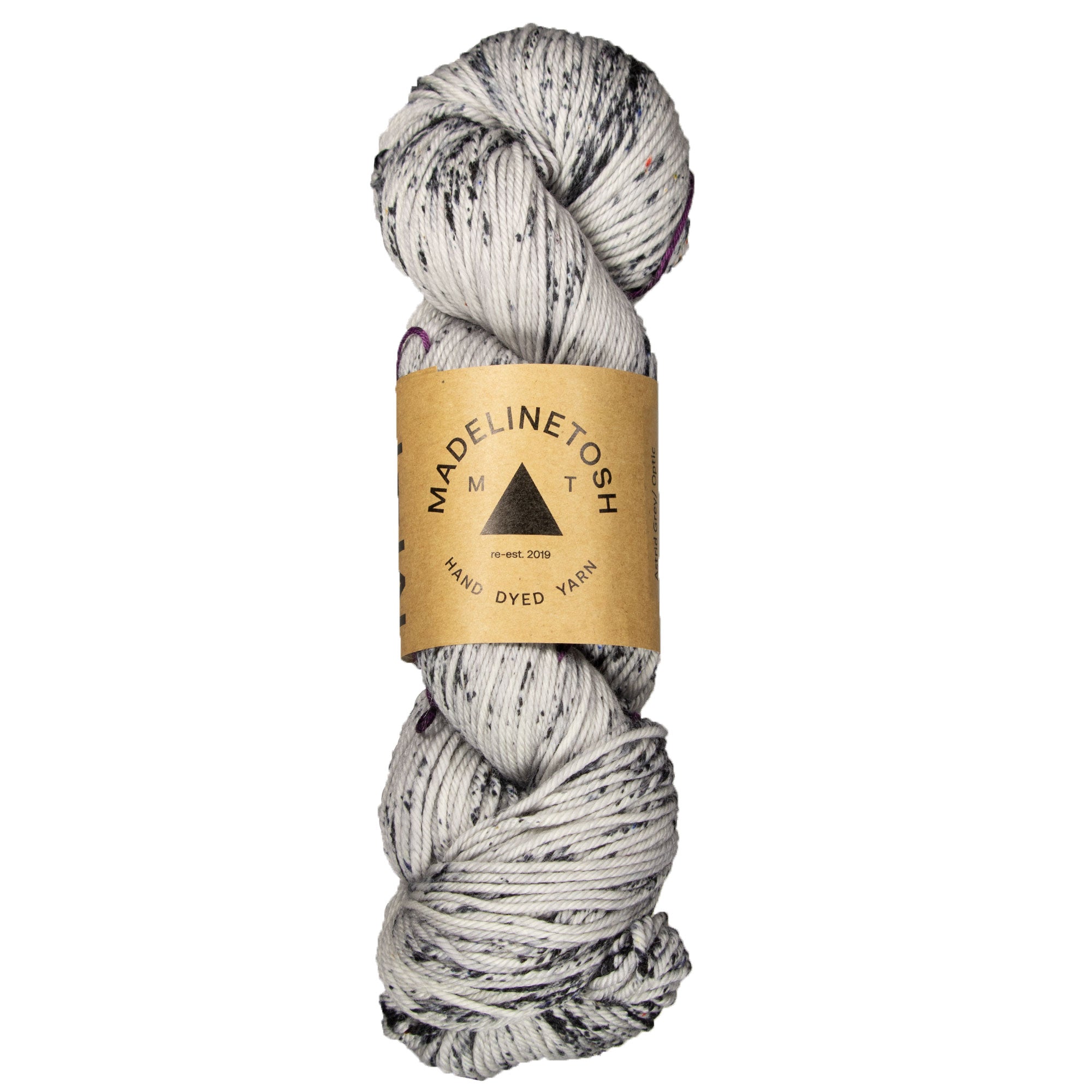 Madelinetosh Tosh DK Yarn - Astrid Grey/ Optic - Zoom Image
