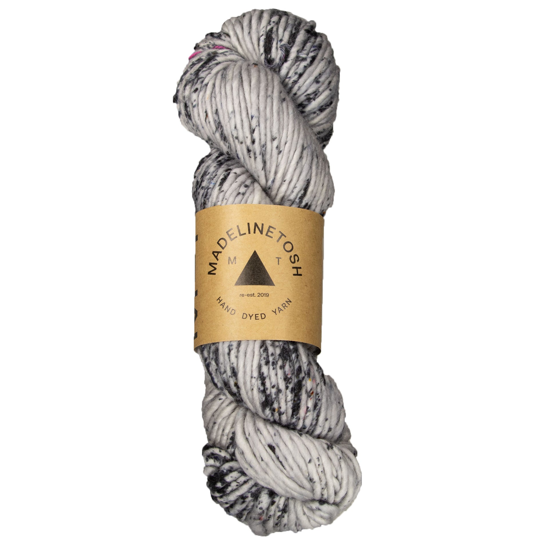 Madelinetosh A.S.A.P. Yarn - Astrid Grey/ Optic - Zoom Image
