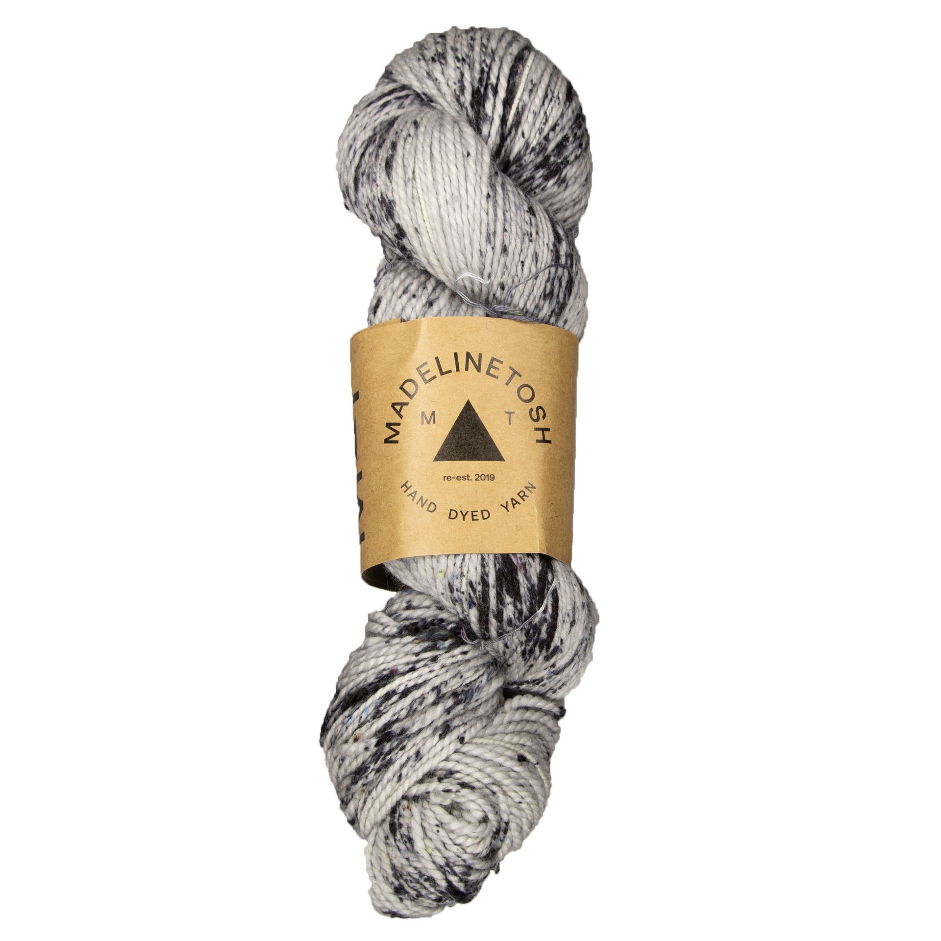Madelinetosh Farm Twist Yarn - Astrid Grey/ Optic - Zoom Image

