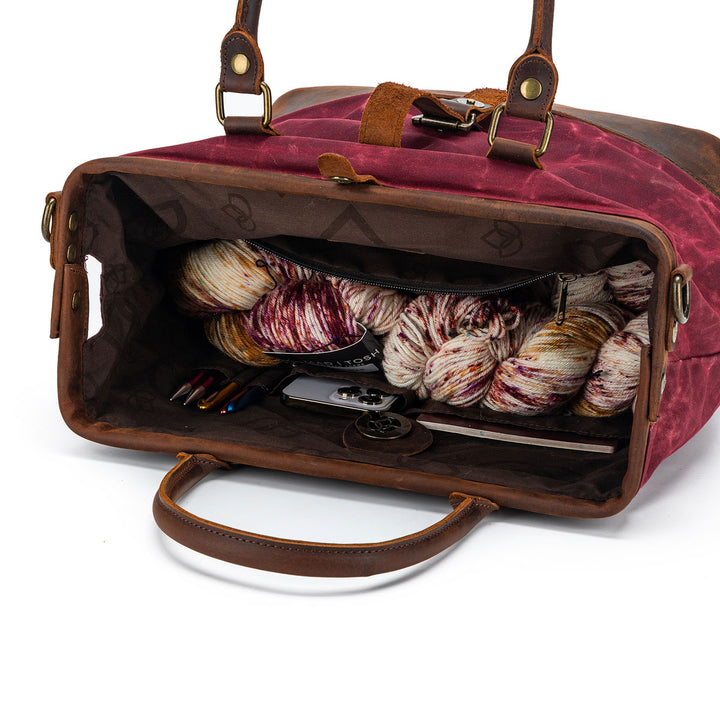 della Q Maker's Canvas Satchel - Mustard - Extra Image