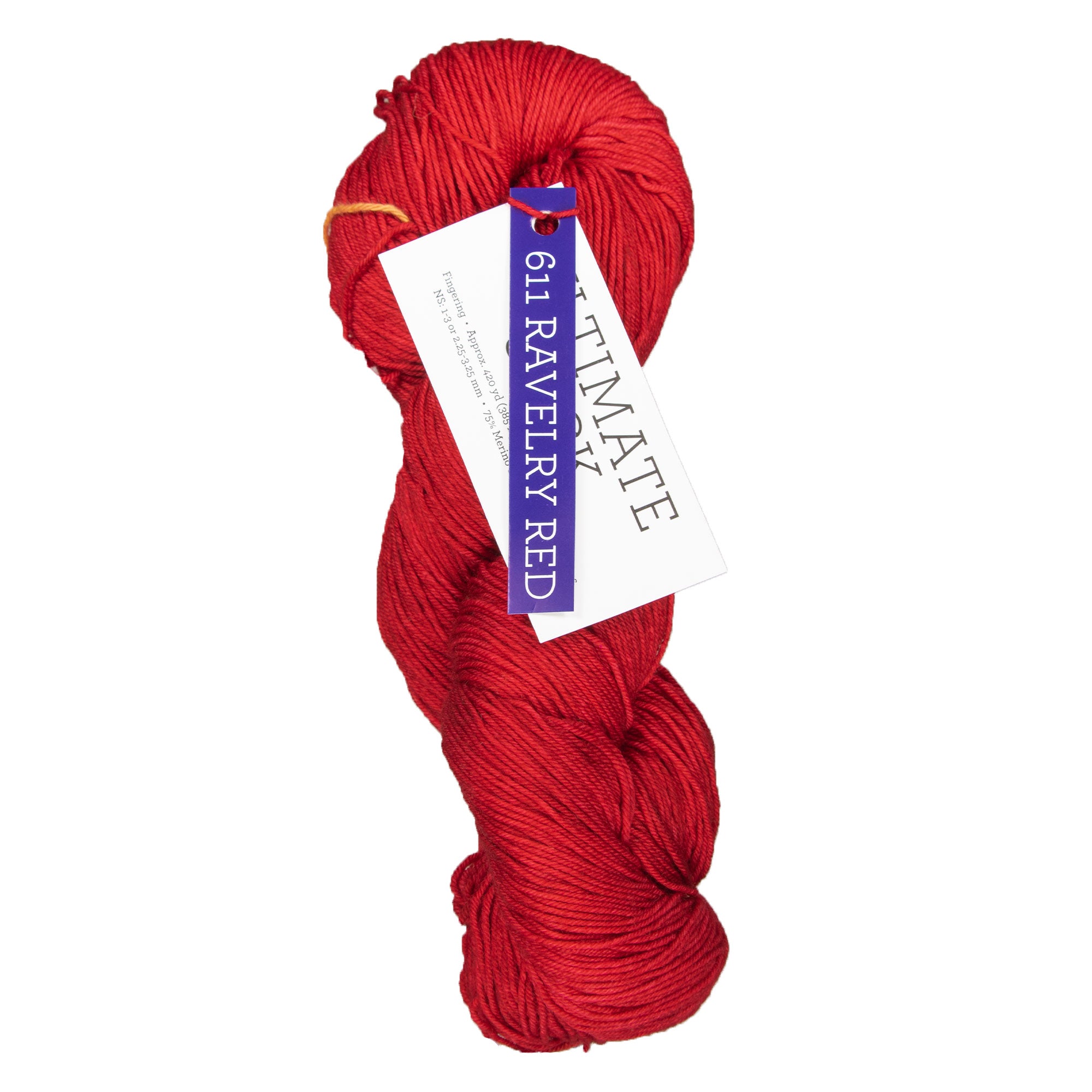 Malabrigo Ultimate Sock Yarn - 611 Ravelry Red - Zoom Image
