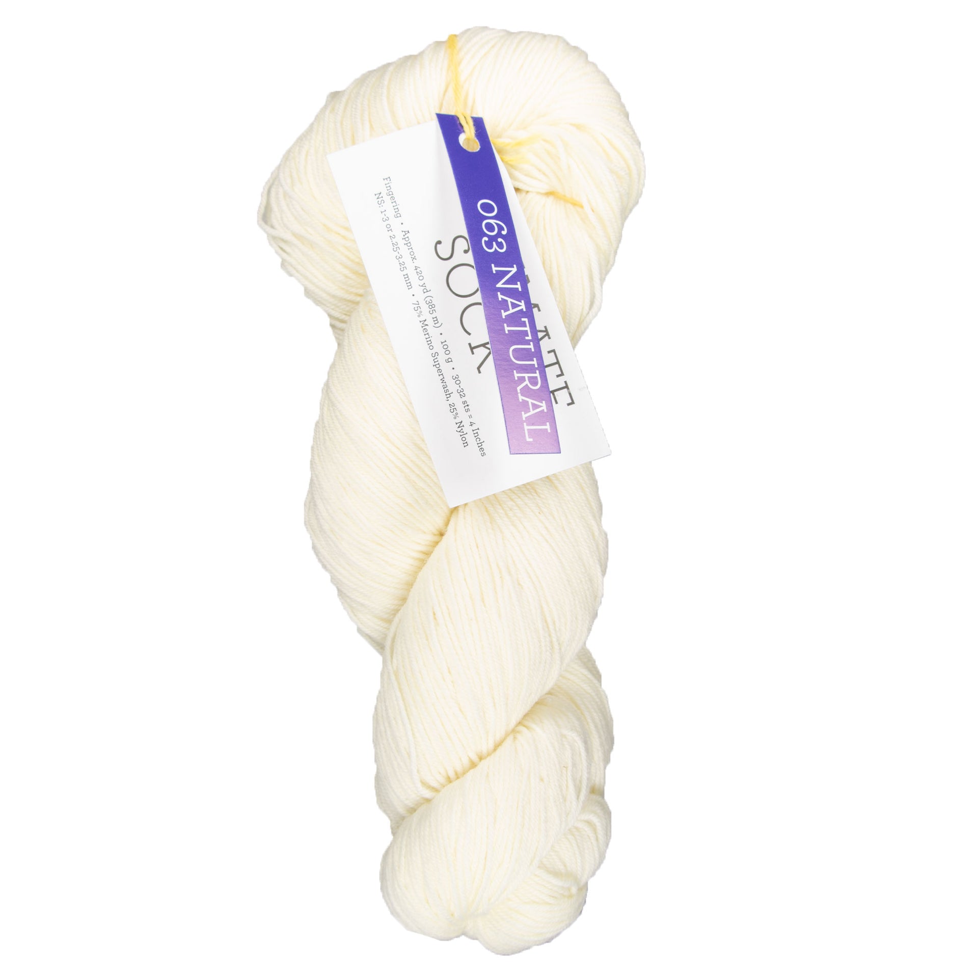 Malabrigo Ultimate Sock Yarn - 063 Natural - Zoom Image
