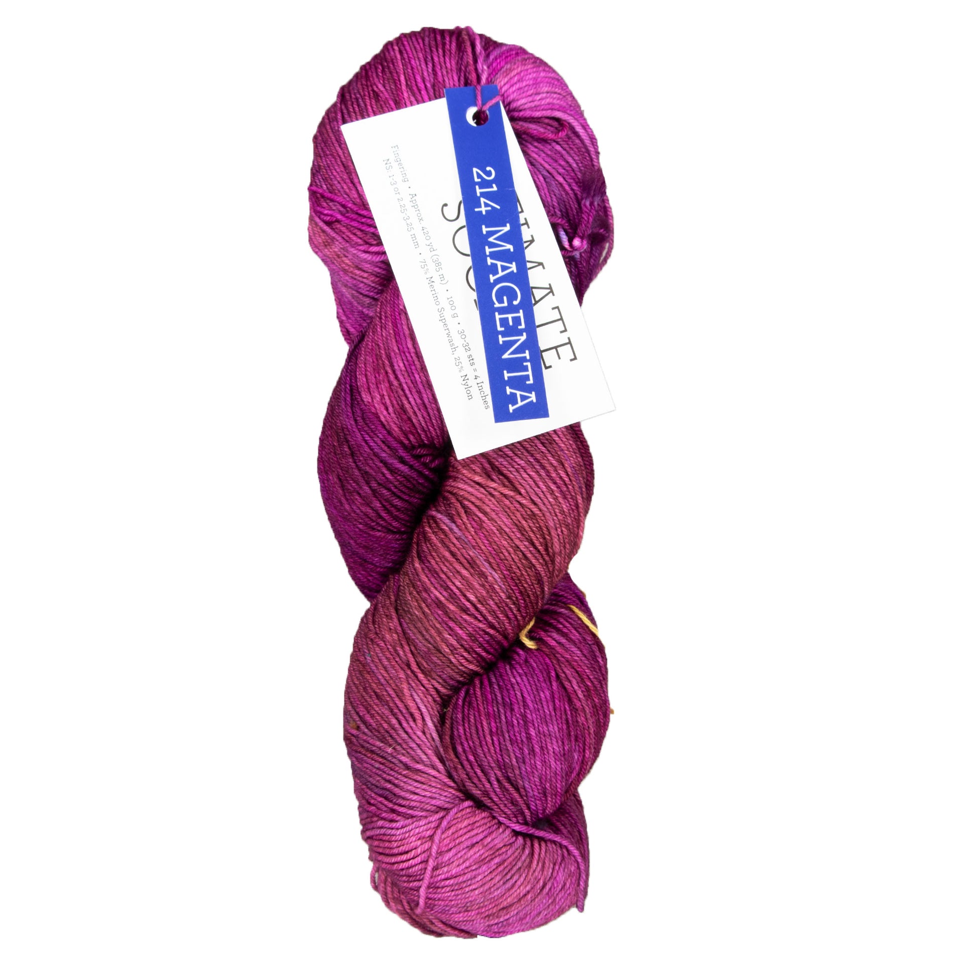 Malabrigo Ultimate Sock Yarn - 214 Magenta - Zoom Image
