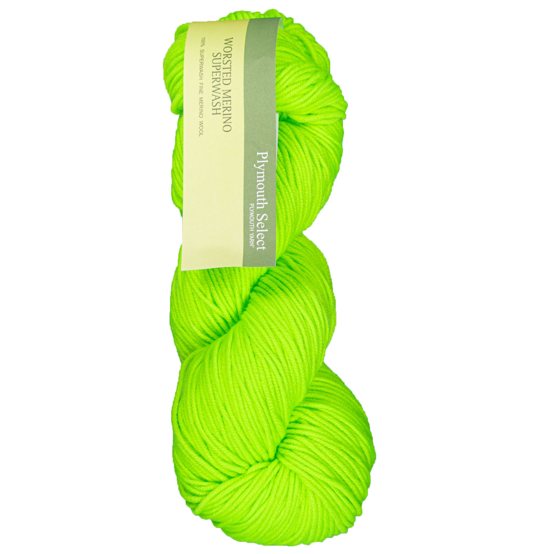 Plymouth Yarn Worsted Merino Superwash Yarn - 99 Lime Green Glow - Zoom Image
