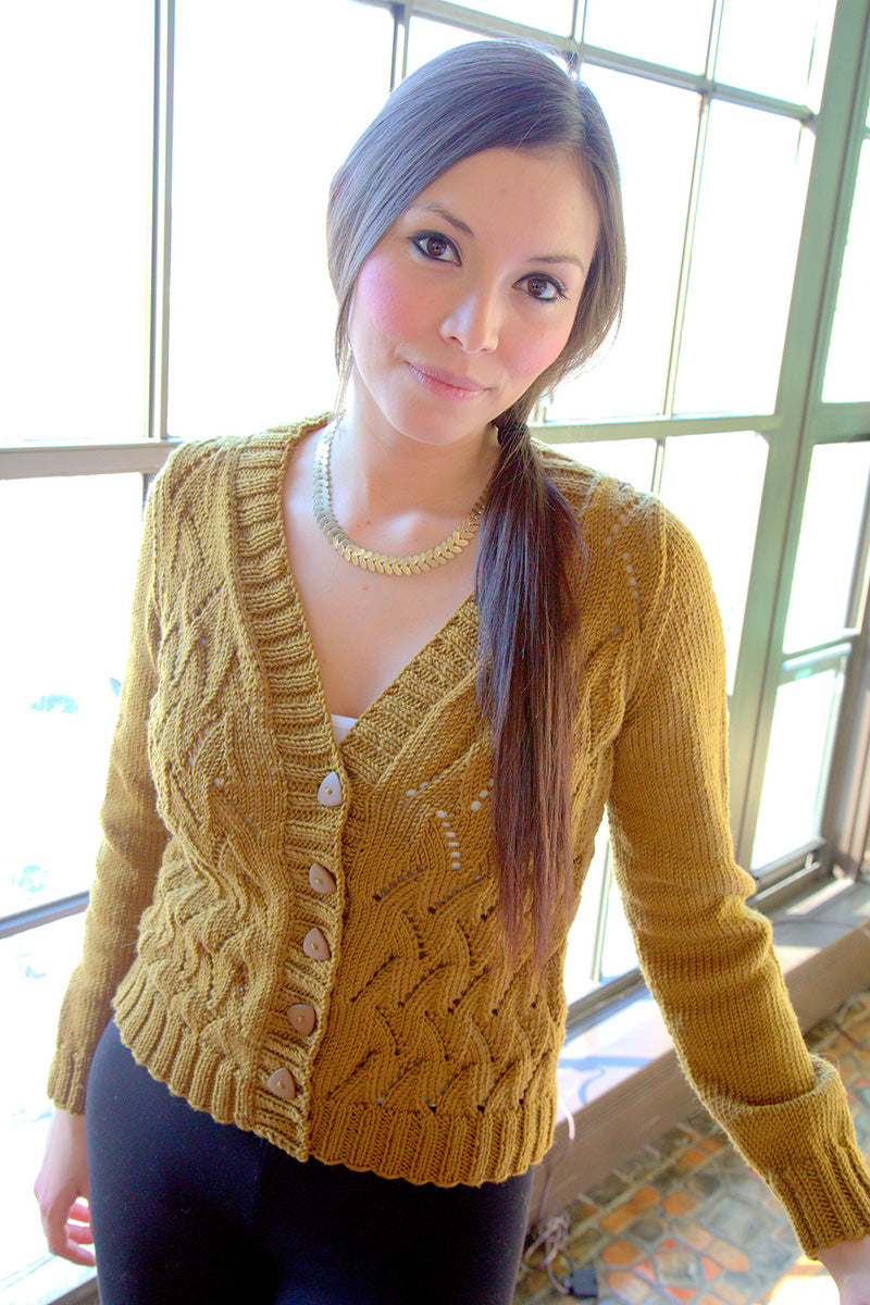 Plymouth Yarn Patterns - 2896 Women's Cardigan - PDF Download - Extra Image
