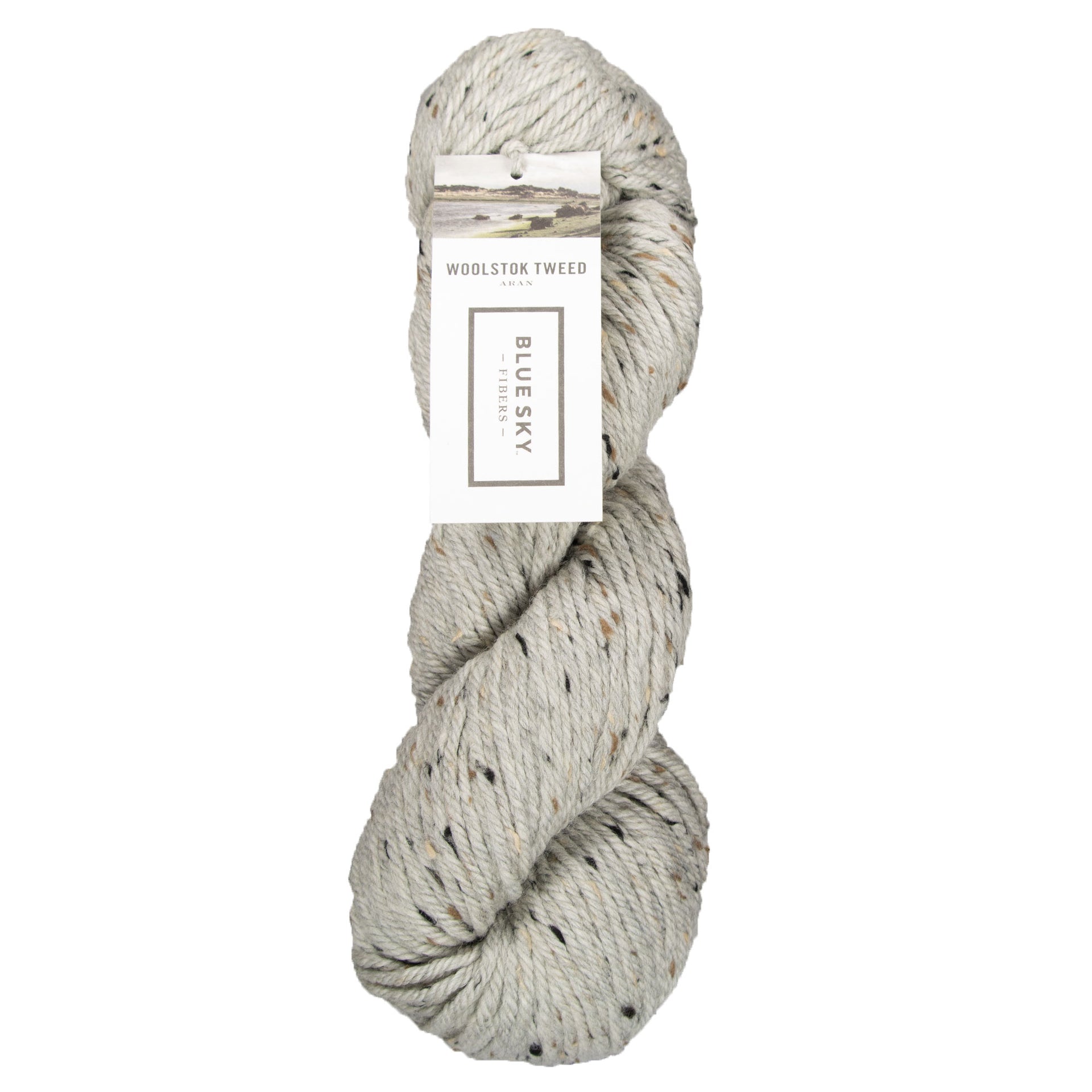 Blue Sky Fibers Woolstok Tweed (Aran) Yarn - 3302 Silver Birch - Zoom Image
