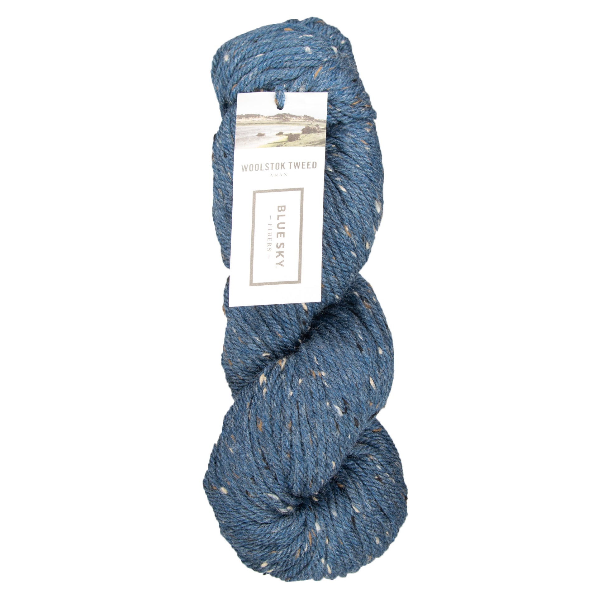 Blue Sky Fibers Woolstok Tweed (Aran) Yarn - 3305 Blue Lichen - Zoom Image
