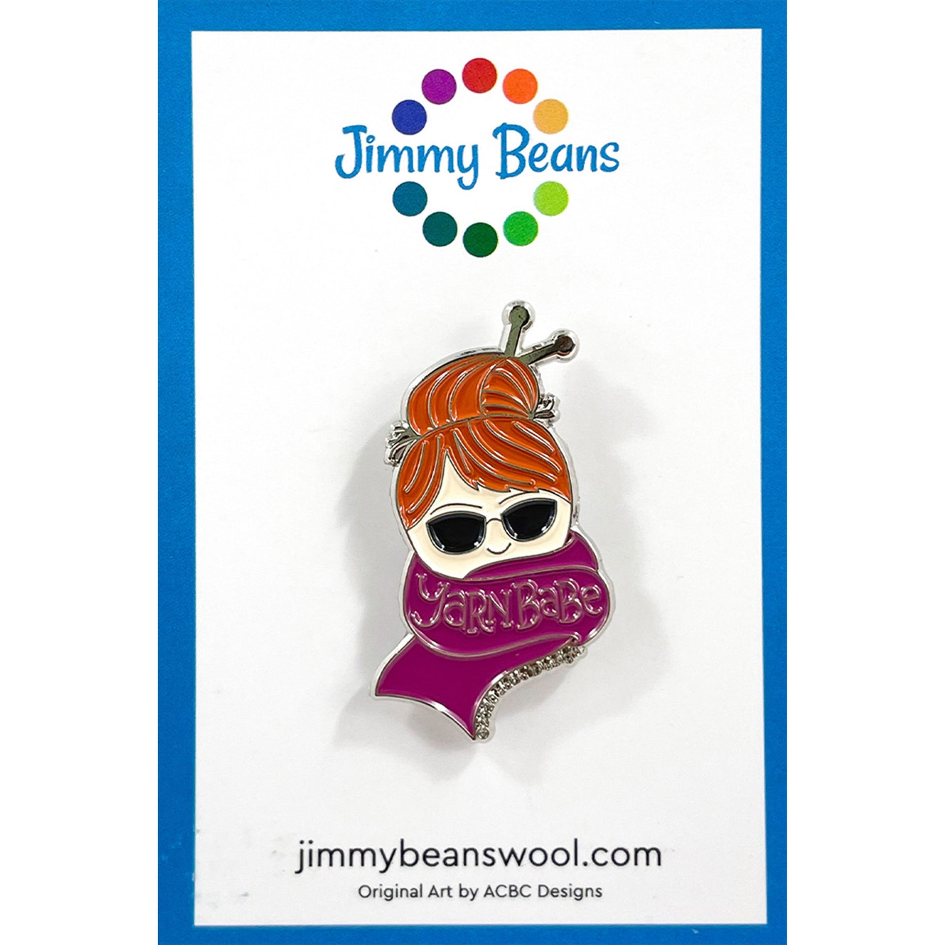 Jimmy Beans Wool Yarn Babe Pins - Mauve Scarf - Zoom Image
