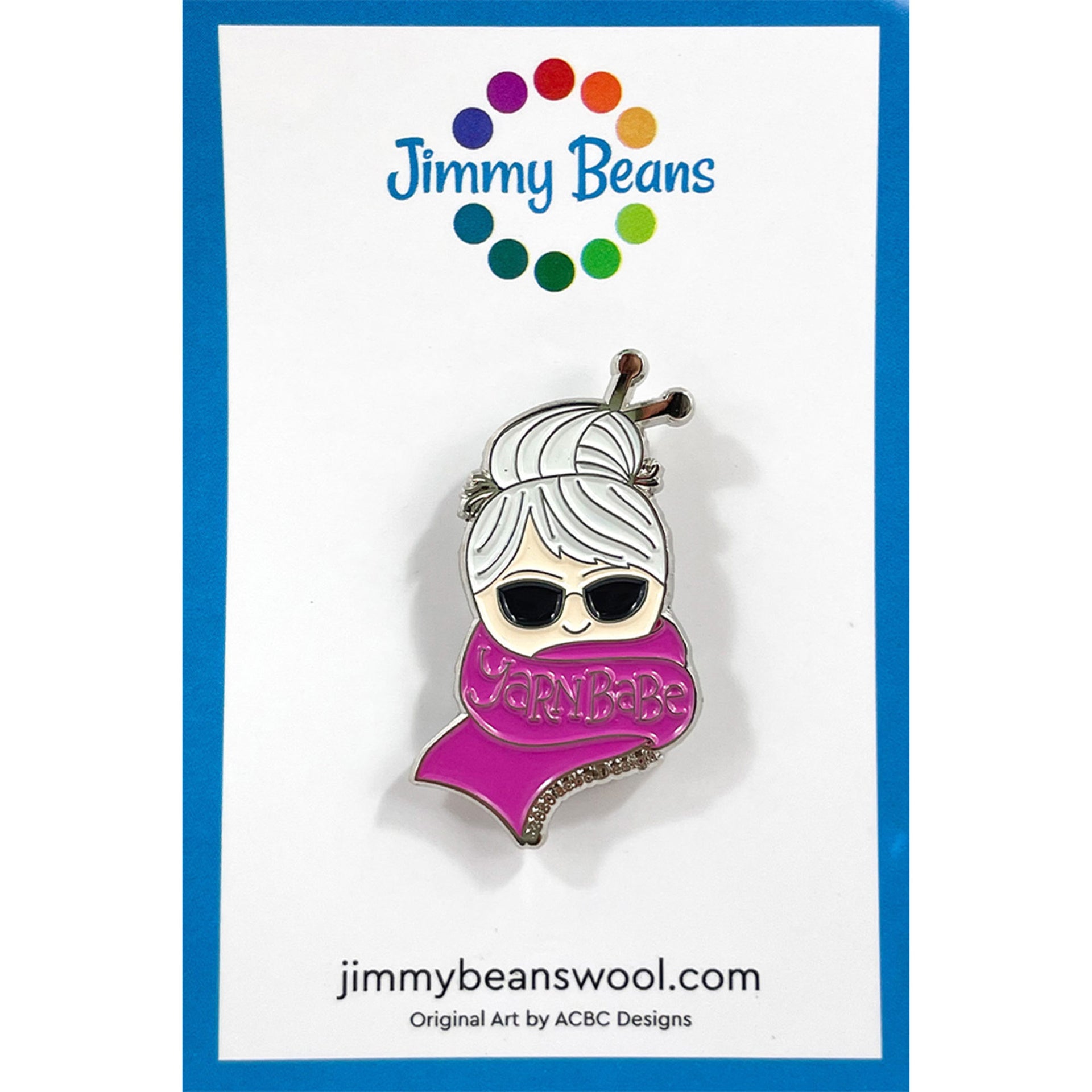 Jimmy Beans Wool Yarn Babe Pins - Pink Scarf - Zoom Image
