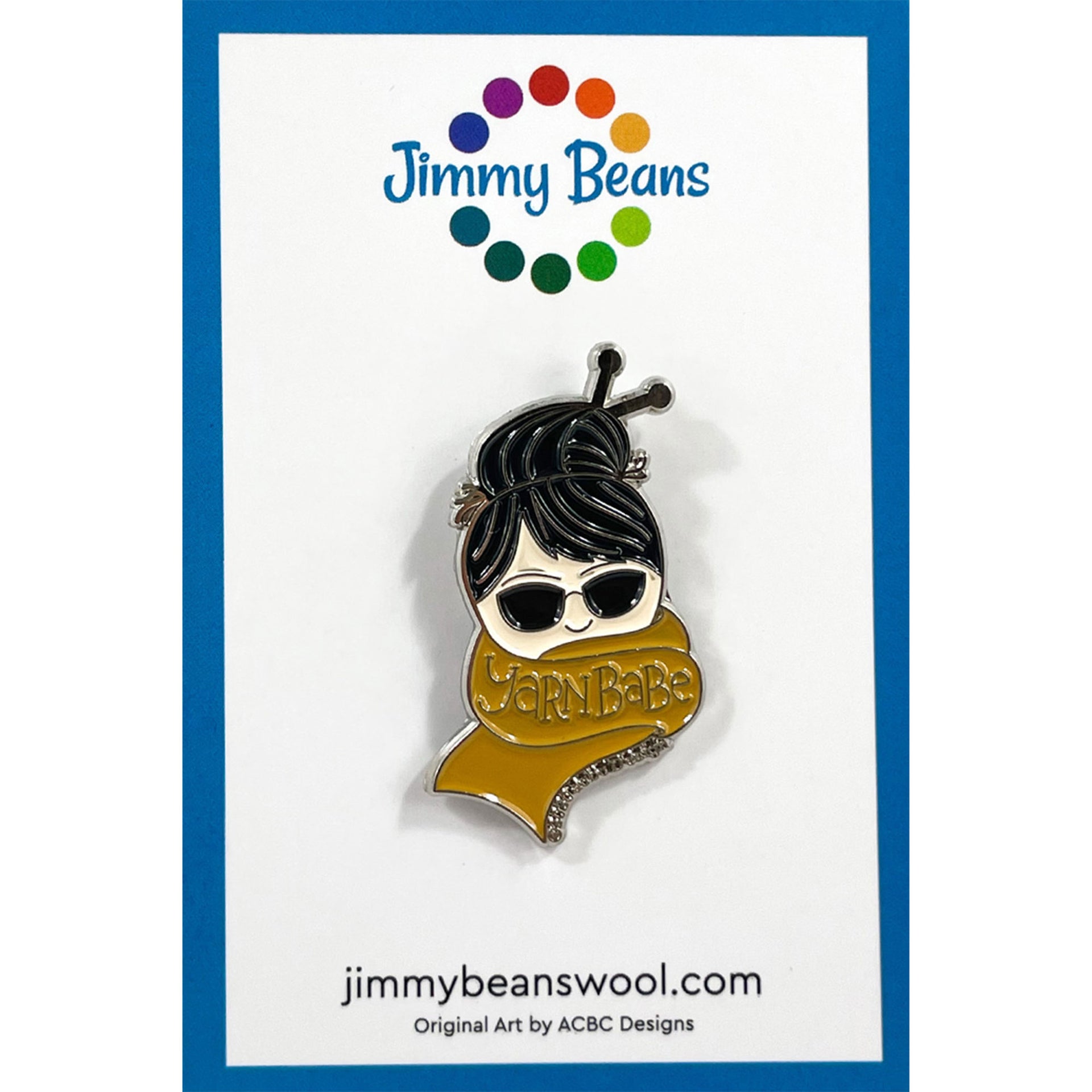 Jimmy Beans Wool Yarn Babe Pins - Yellow Scarf - Zoom Image
