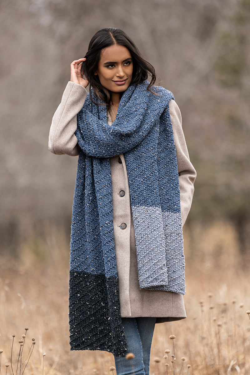 Blue Sky Fibers - Woolstok Tweed Patterns - Madison Wrap - PDF Download - Extra Image
