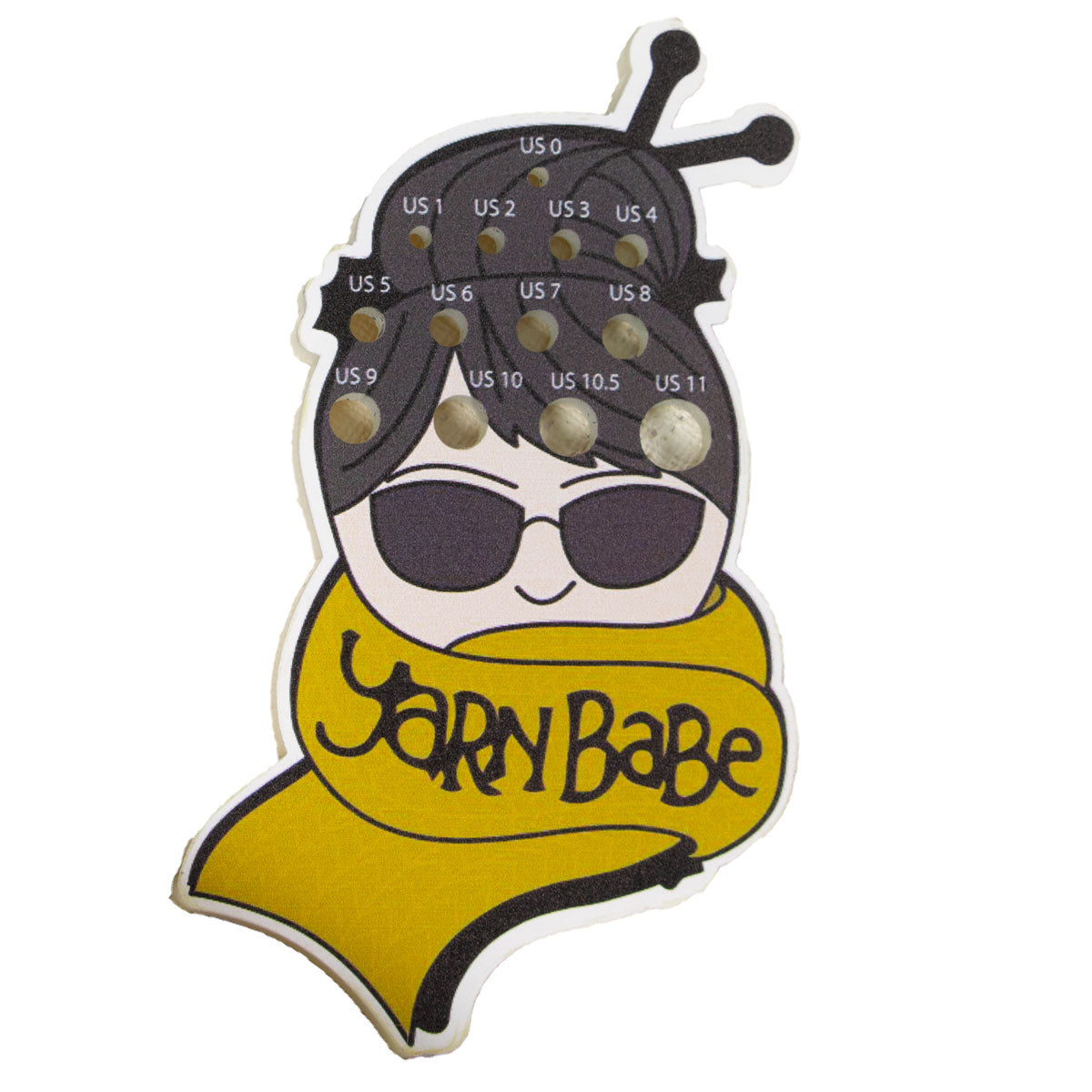 Jimmy Beans Wool Yarn Babe Accessories - Yellow Scarf Needle Gauge - Extra Image
