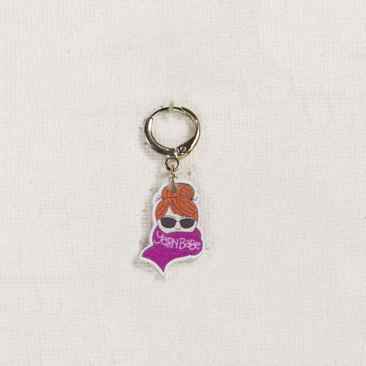 Jimmy Beans Wool Yarn Babe Accessories - Mauve Scarf Stitch Marker - Extra Image
