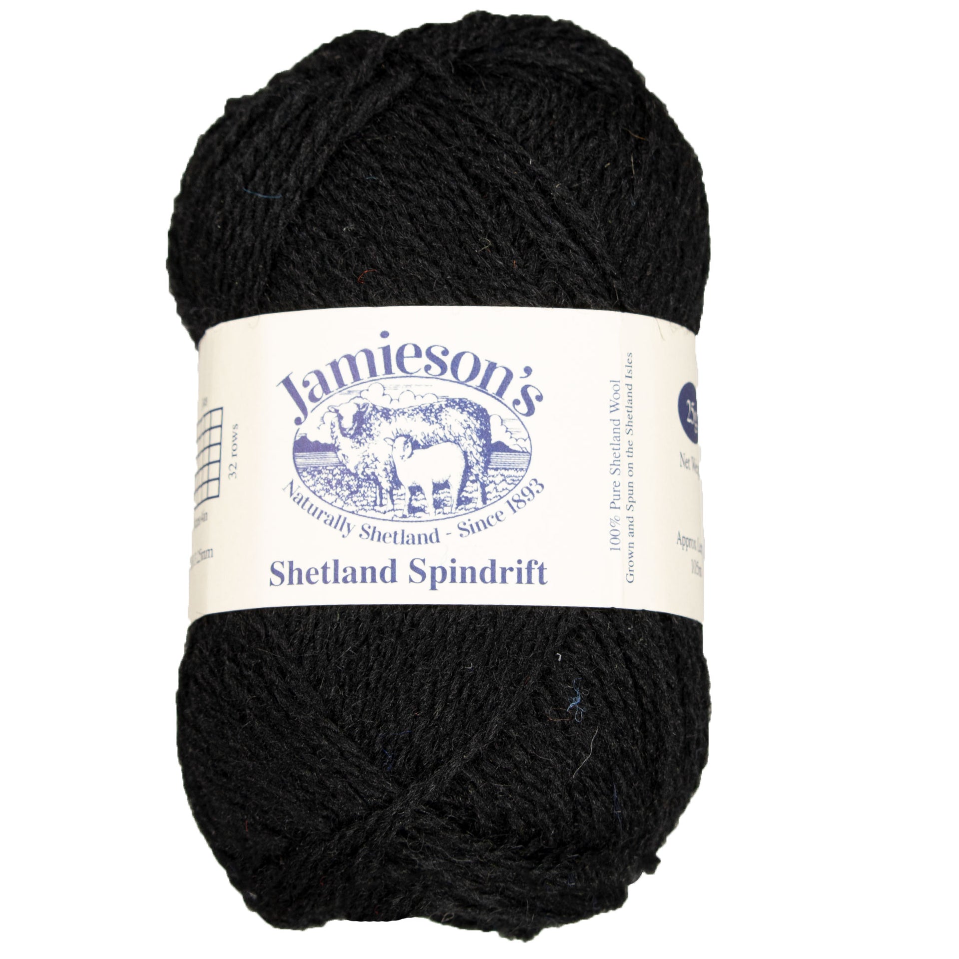 Jamieson's of Shetland Spindrift Yarn - 999 Black - Zoom Image
