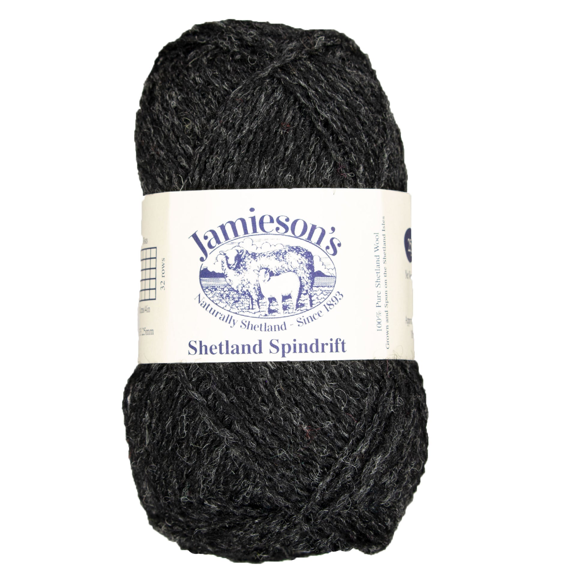 Jamieson's of Shetland Spindrift Yarn - 126 Charcoal - Zoom Image
