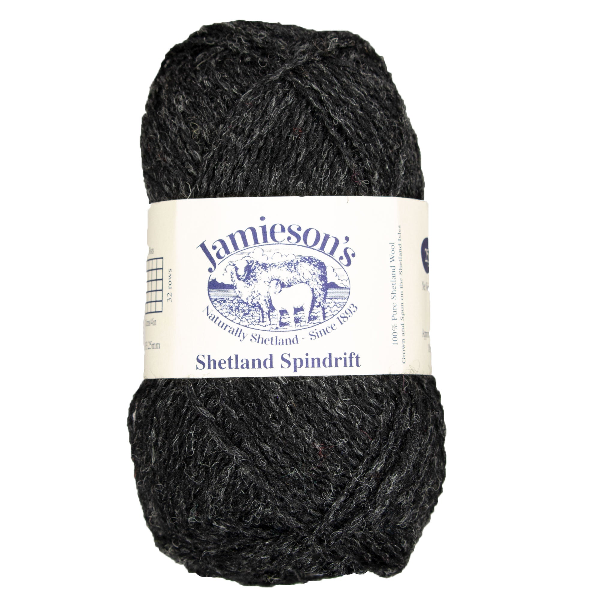 Jamieson's of Shetland Spindrift Yarn - 126 Charcoal - Zoom Image