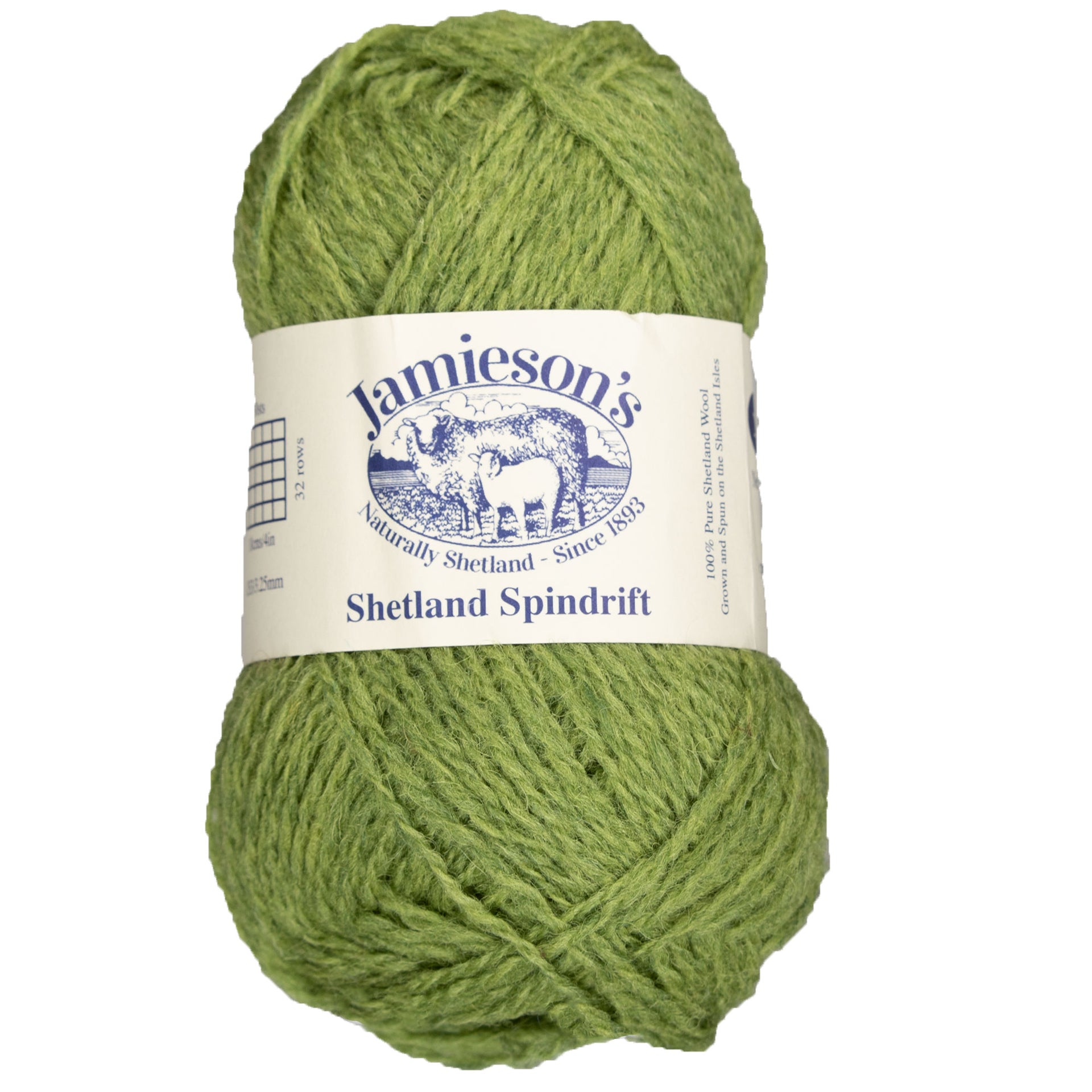Jamieson's of Shetland Spindrift Yarn - 1140 Granny Smith - Zoom Image
