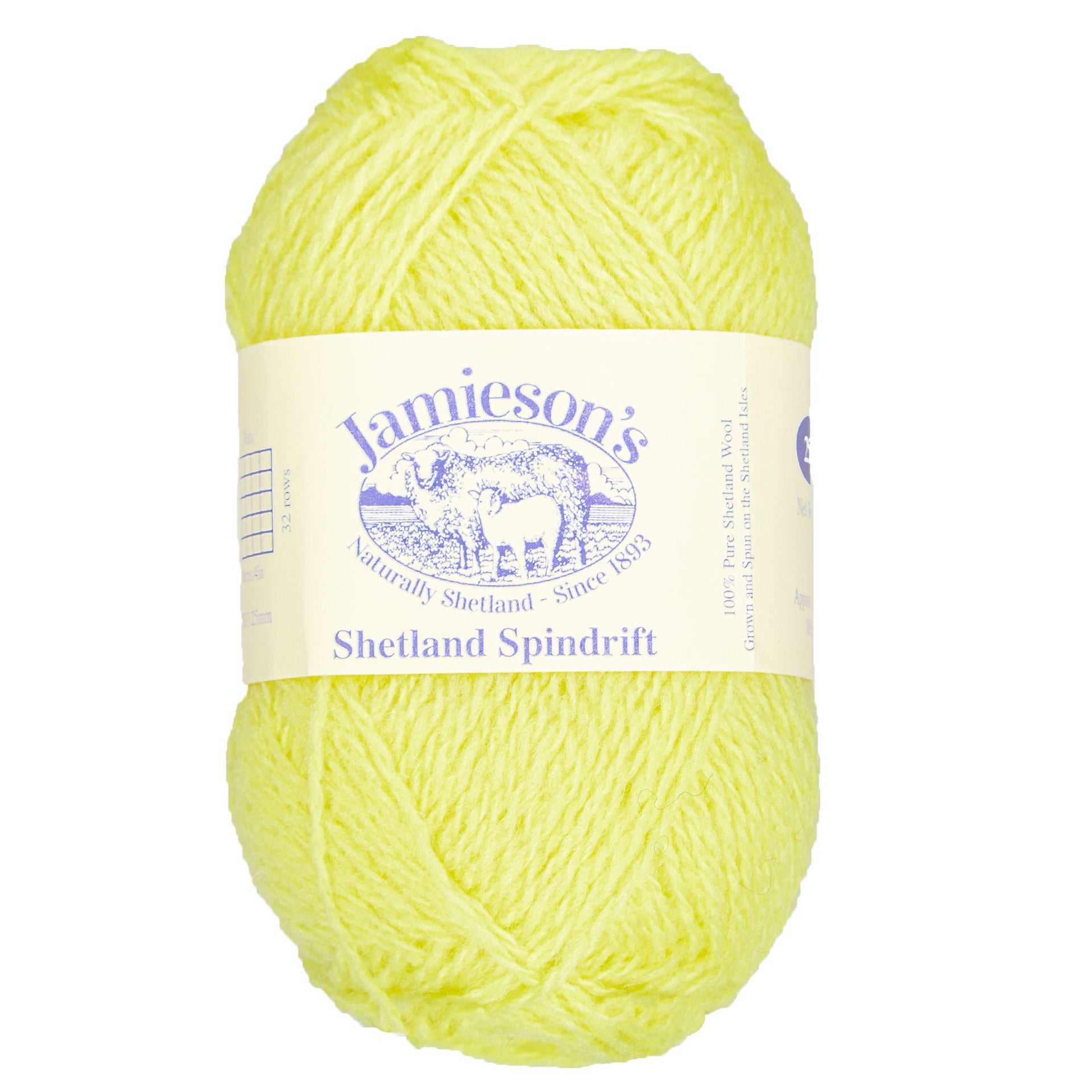 Jamieson's of Shetland Spindrift Yarn - 350 Lemon - Zoom Image
