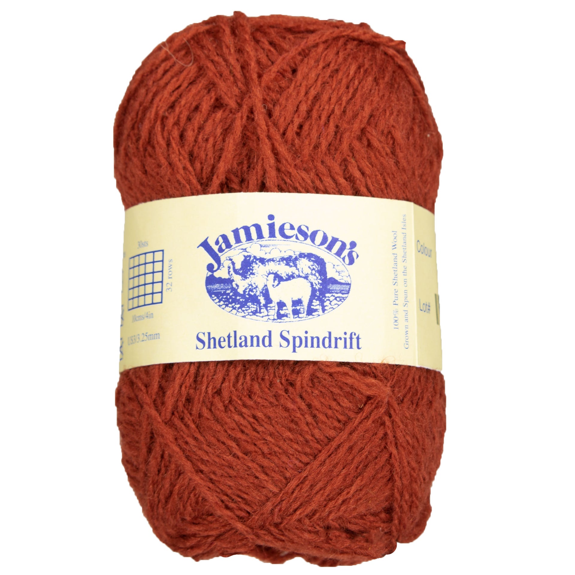 Jamieson's of Shetland Spindrift Yarn - 578 Rust - Zoom Image
