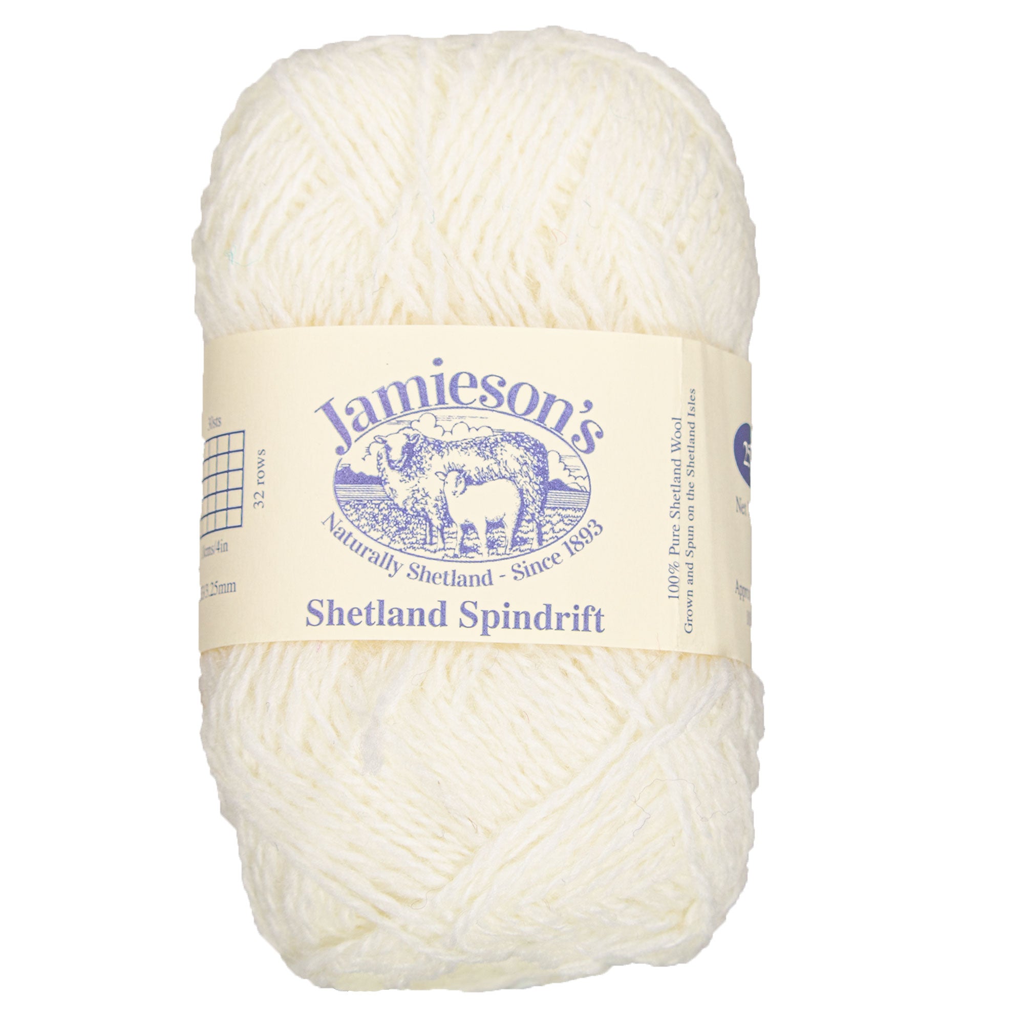 Jamieson's of Shetland Spindrift Yarn - 304 White - Zoom Image